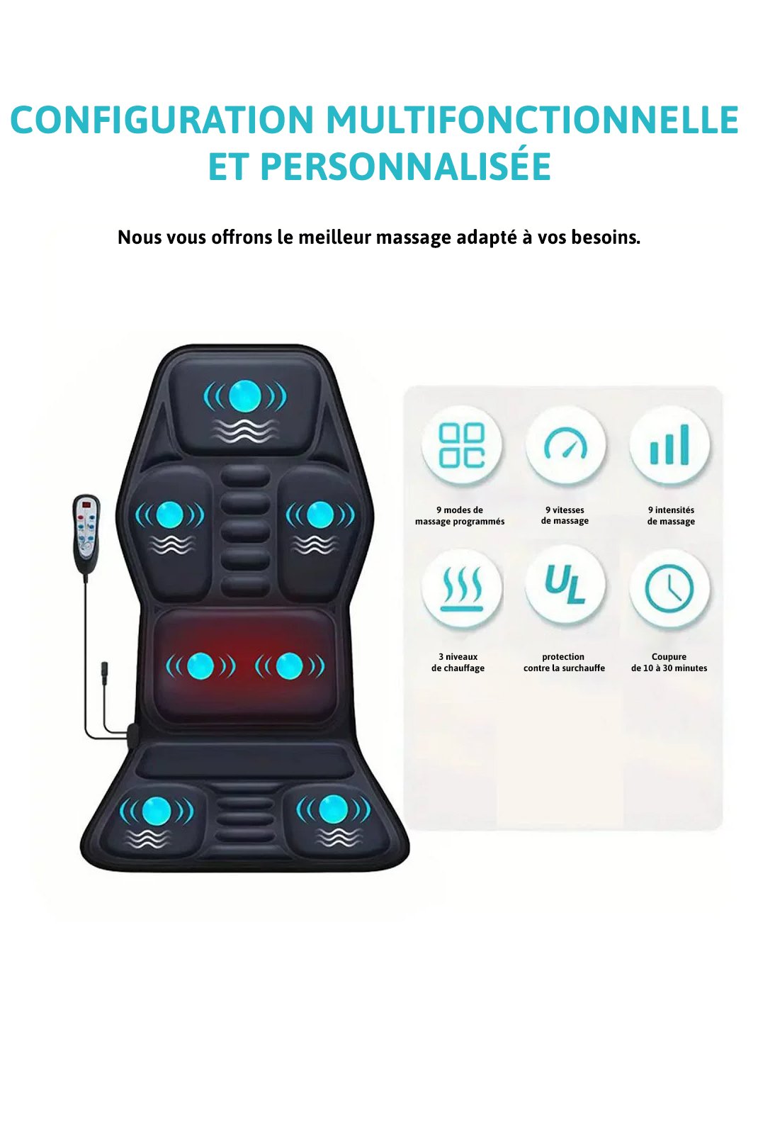 Chaise de bureau  I NEED ME ONE SeatPad/AVC-308C Noir