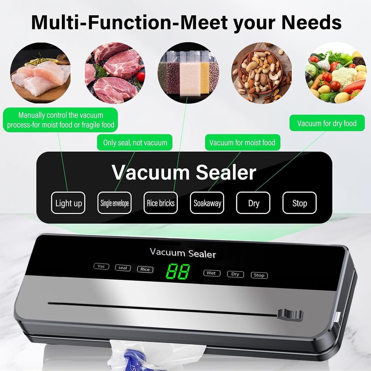 Scelleuse sous vide  I NEED ME ONE INMOVSDWFP Silver
