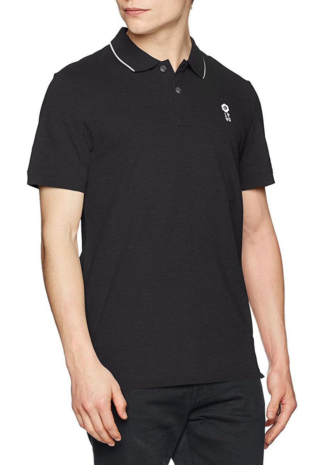 Polos  Jack & Jones STONE POLO SS BLACK