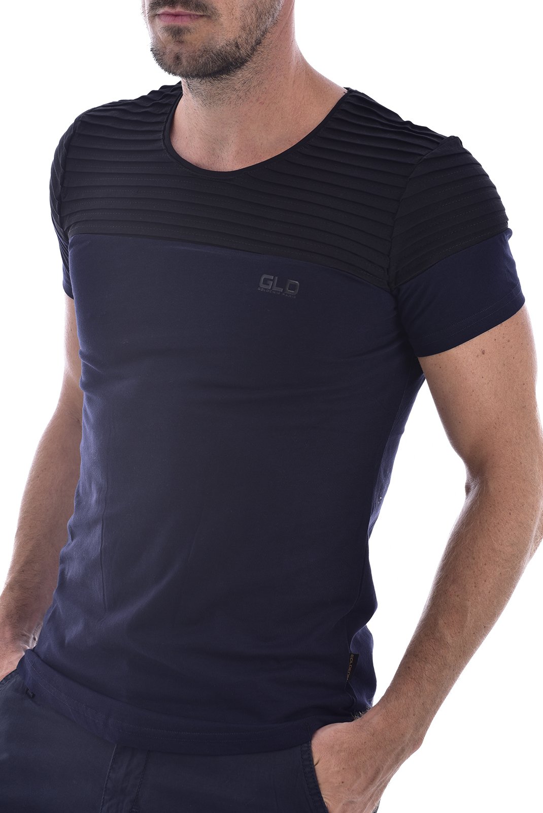 T-S manches courtes  Goldenim paris 1453-2 MARINE