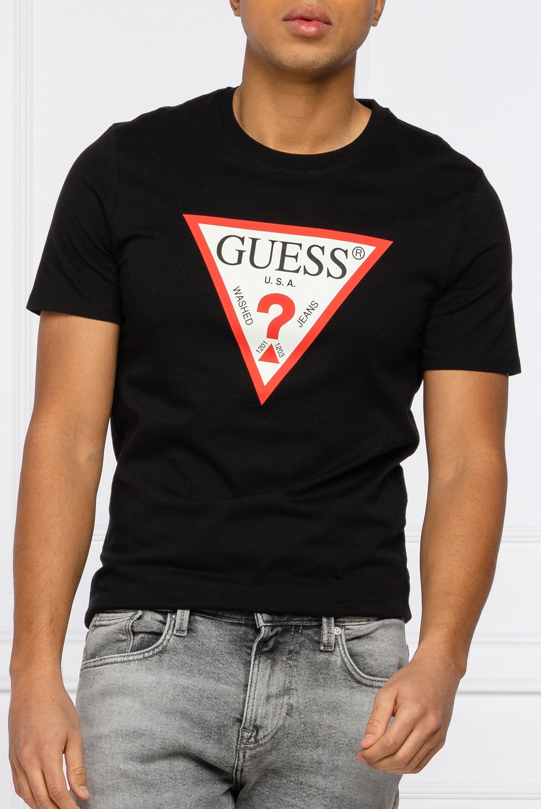 T-S manches courtes  Guess jeans M1RI71 I3Z11 JBLK Jet Black A996