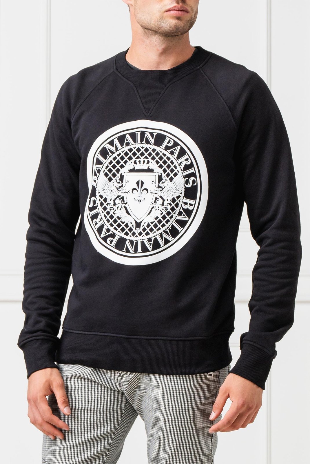Sweatshirts  Balmain SH03279 I204 EAB noir