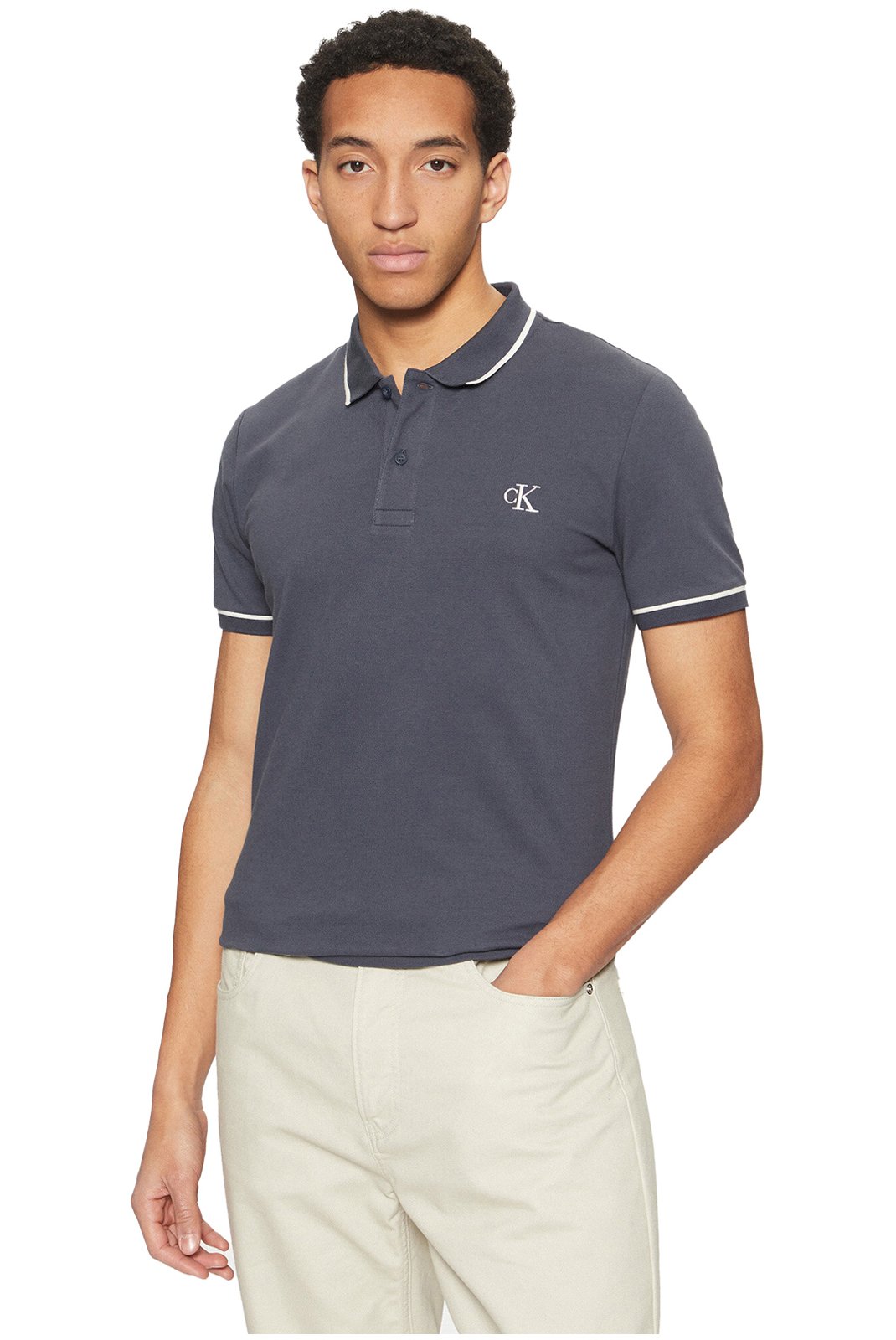 Polos manches courtes  Calvin klein J30J315603 CGE India Ink