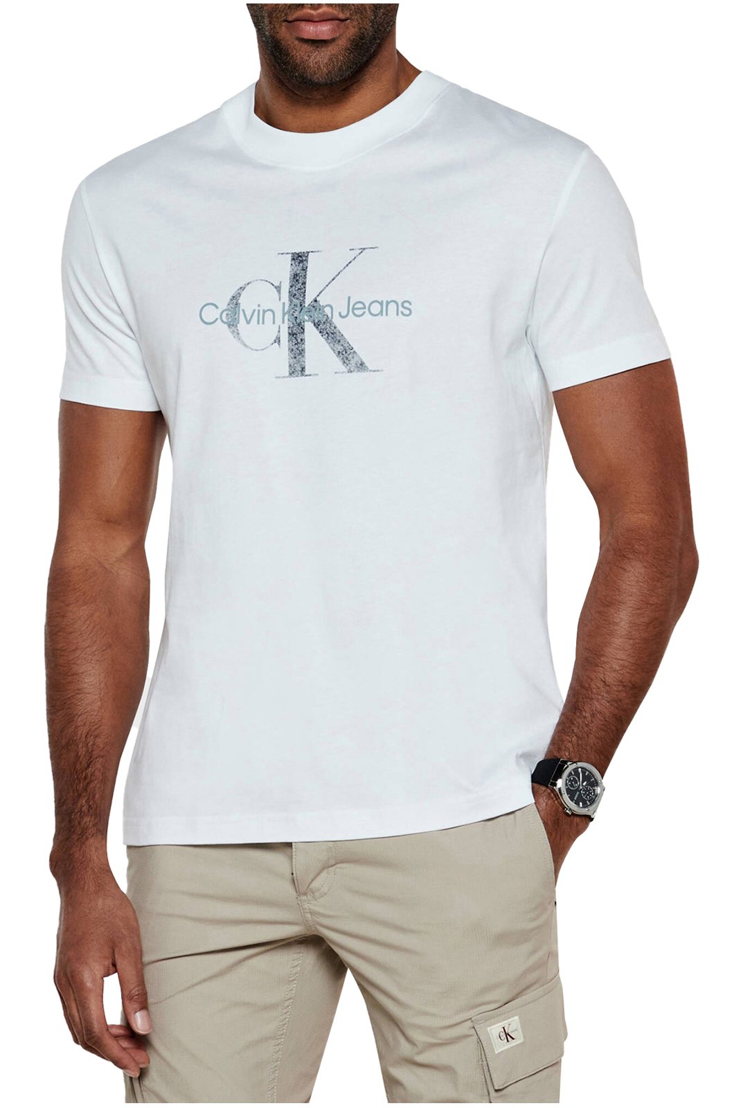 T-S manches courtes  Calvin klein J30J327086 YAF Bright White