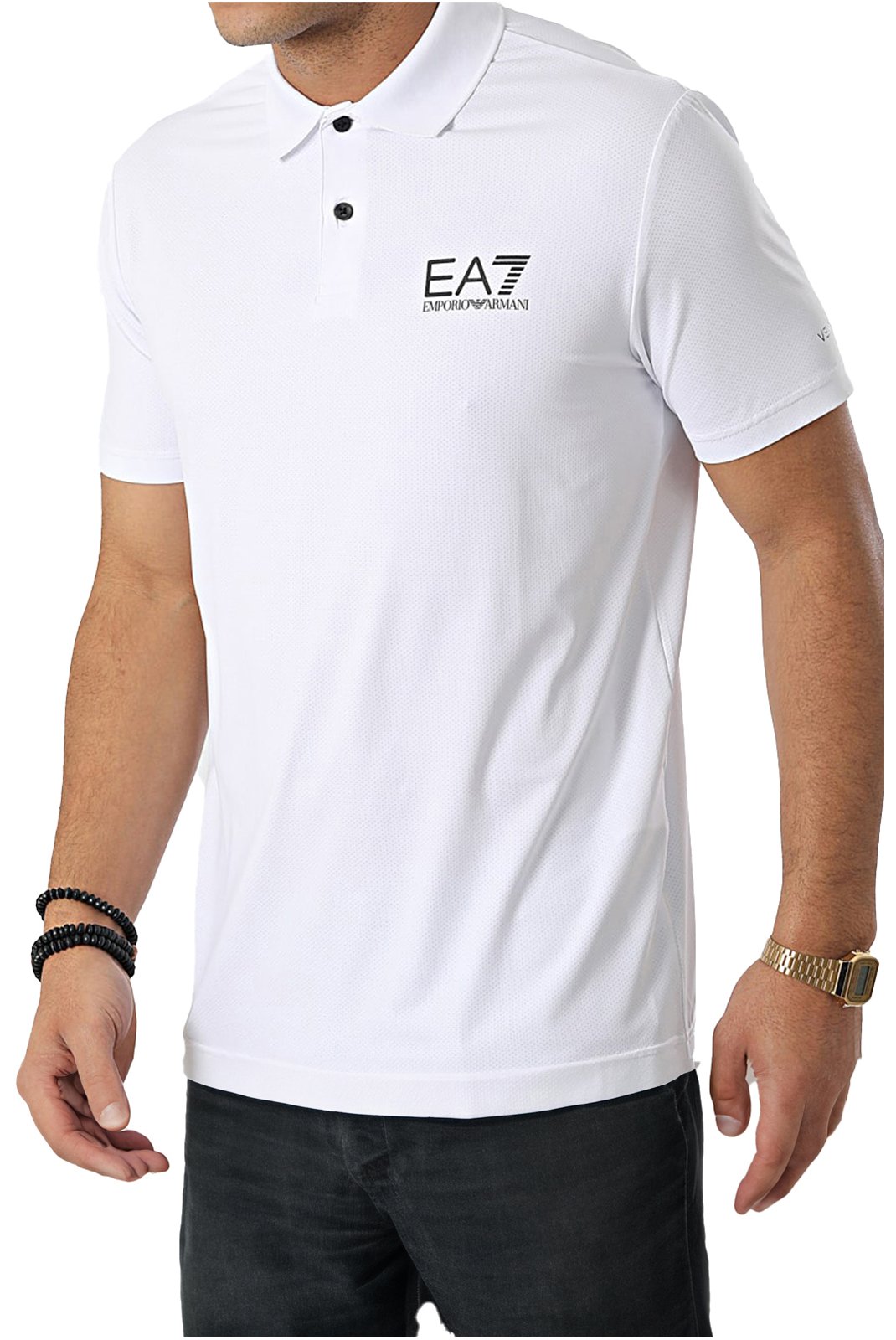 Polos manches courtes  Ea7 8NPF23 PJEMZ 1100 WHITE