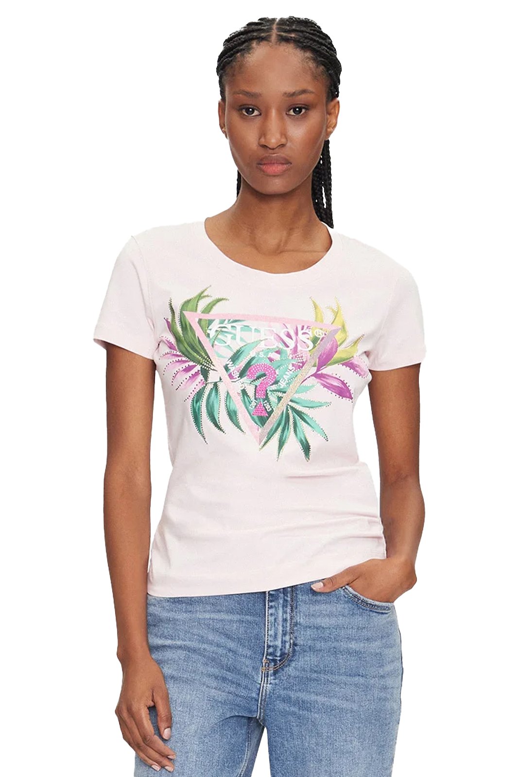 Tee shirt  Guess jeans W5GI07 J1314 A60W LOW KEY PINK