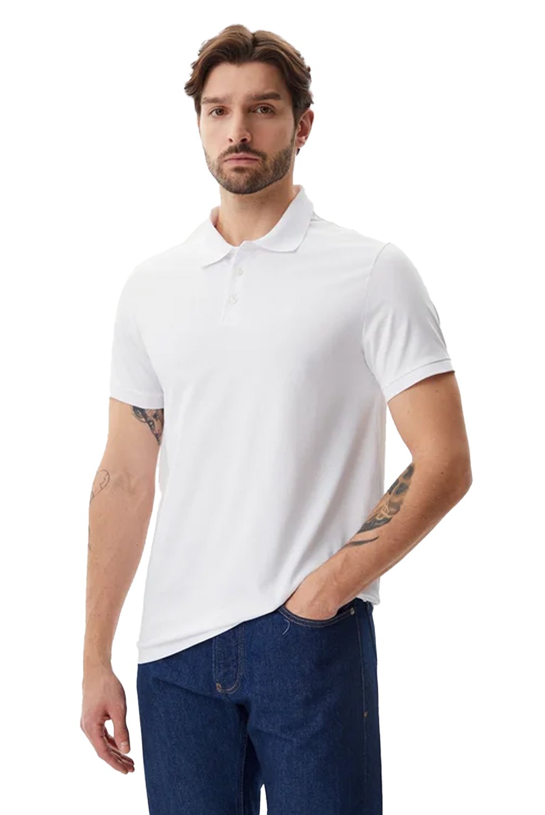 Polos manches courtes  Calvin klein LV040HM281 YAA Brilliant White