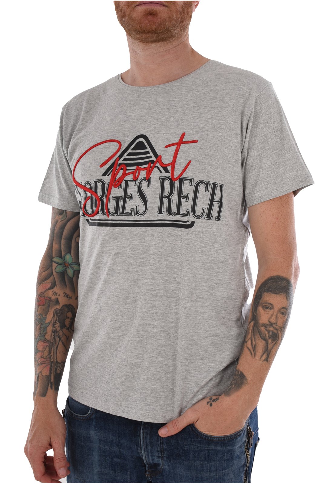 T-S manches courtes  Georges Rech GRT-7 GREY MEL