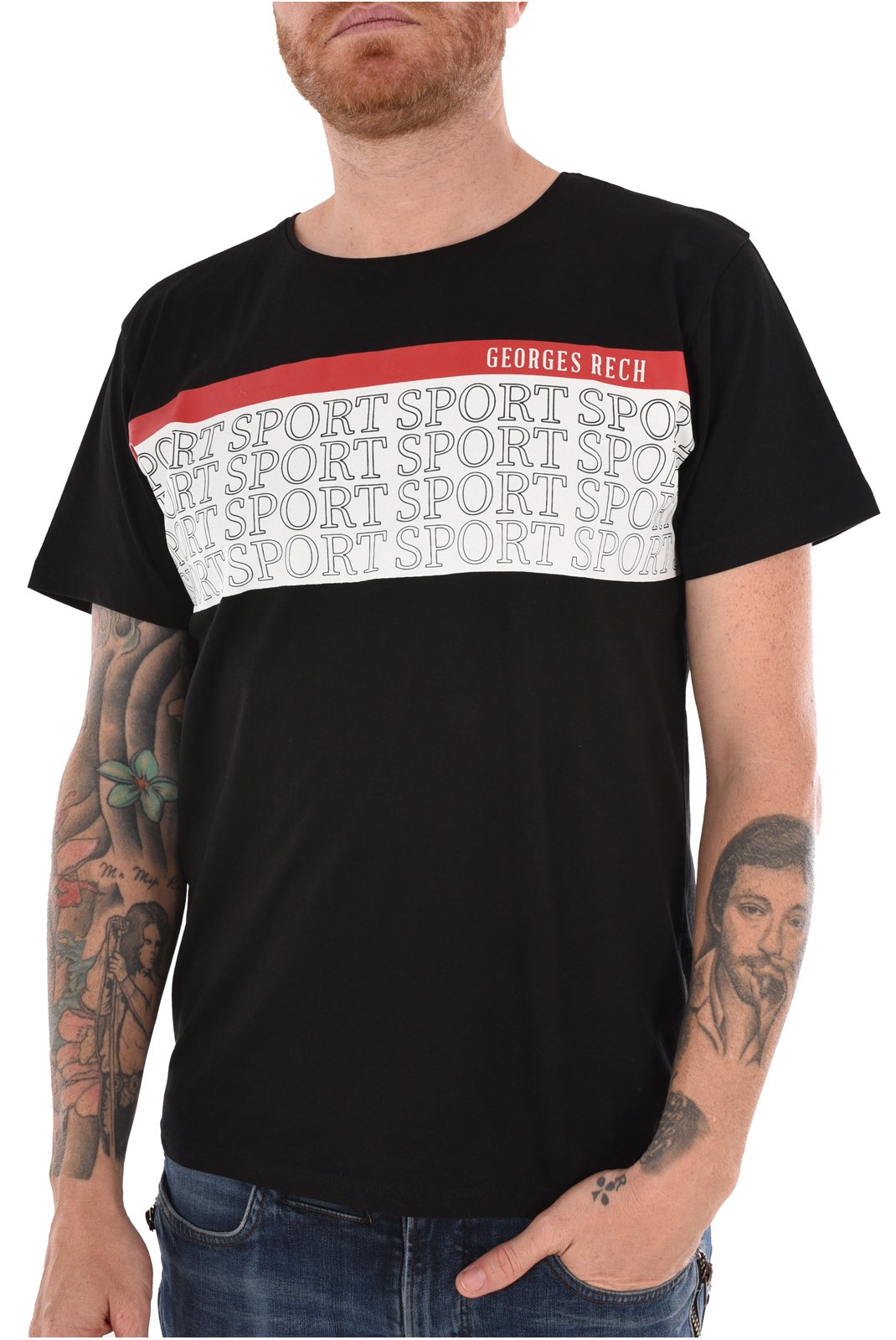 T-S manches courtes  Georges Rech GRT-6 BLACK
