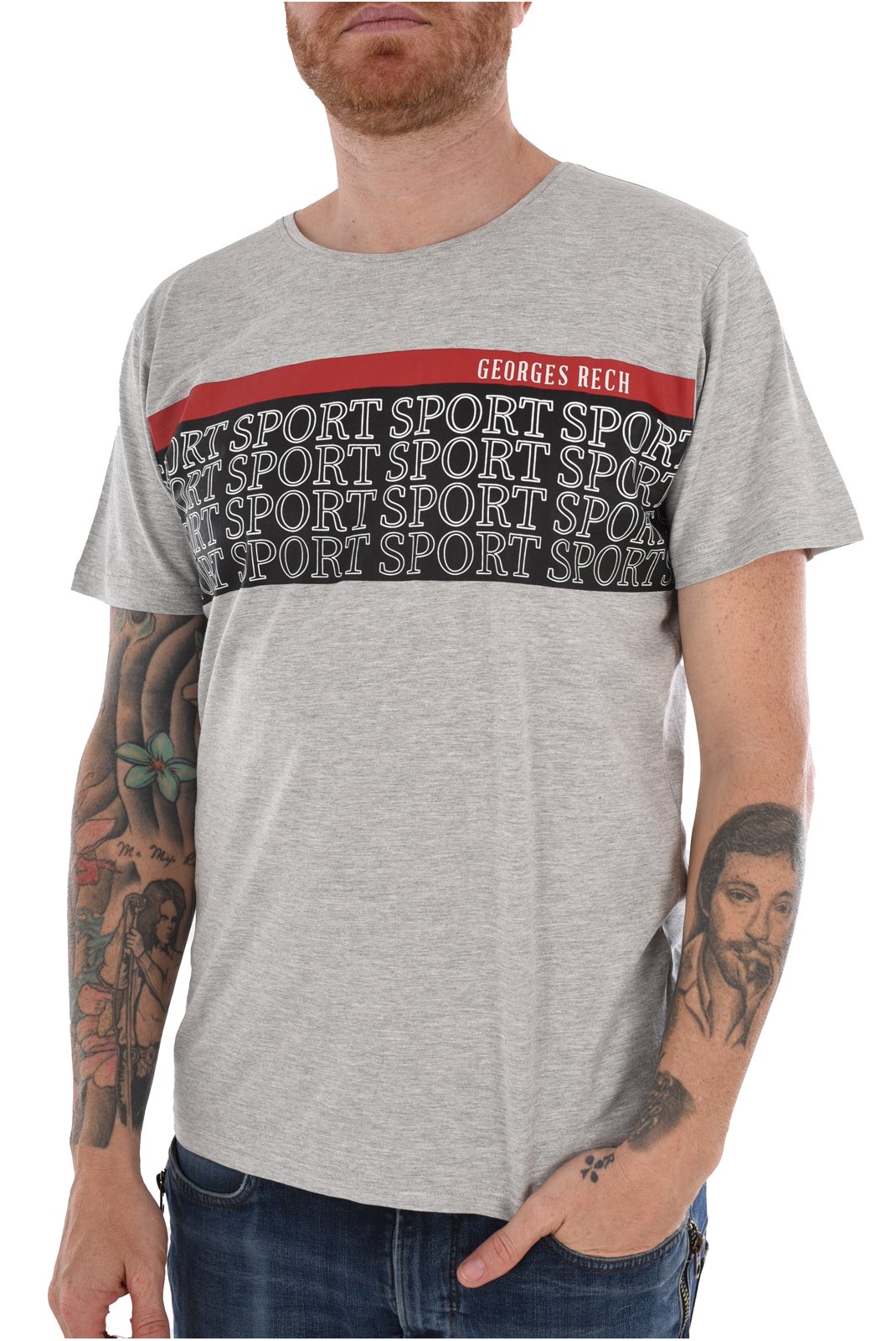 T-S manches courtes  Georges Rech GRT-6 GREY MEL
