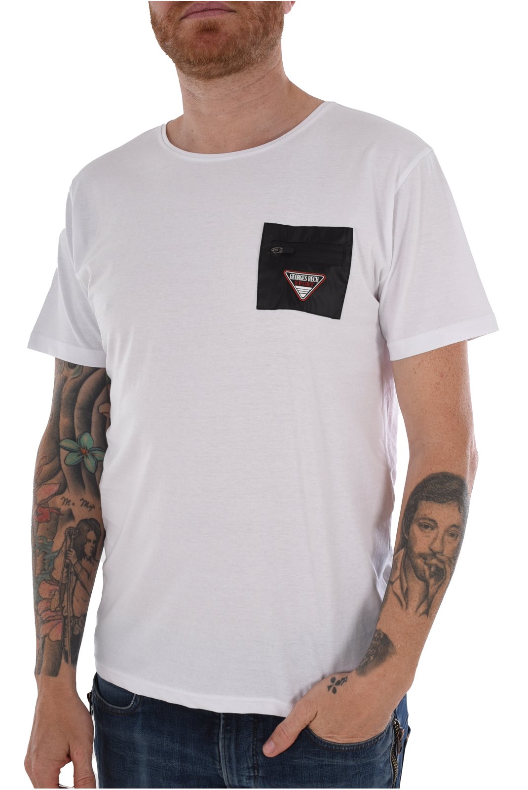 T-S manches courtes  Georges Rech GRT-3 WHITE