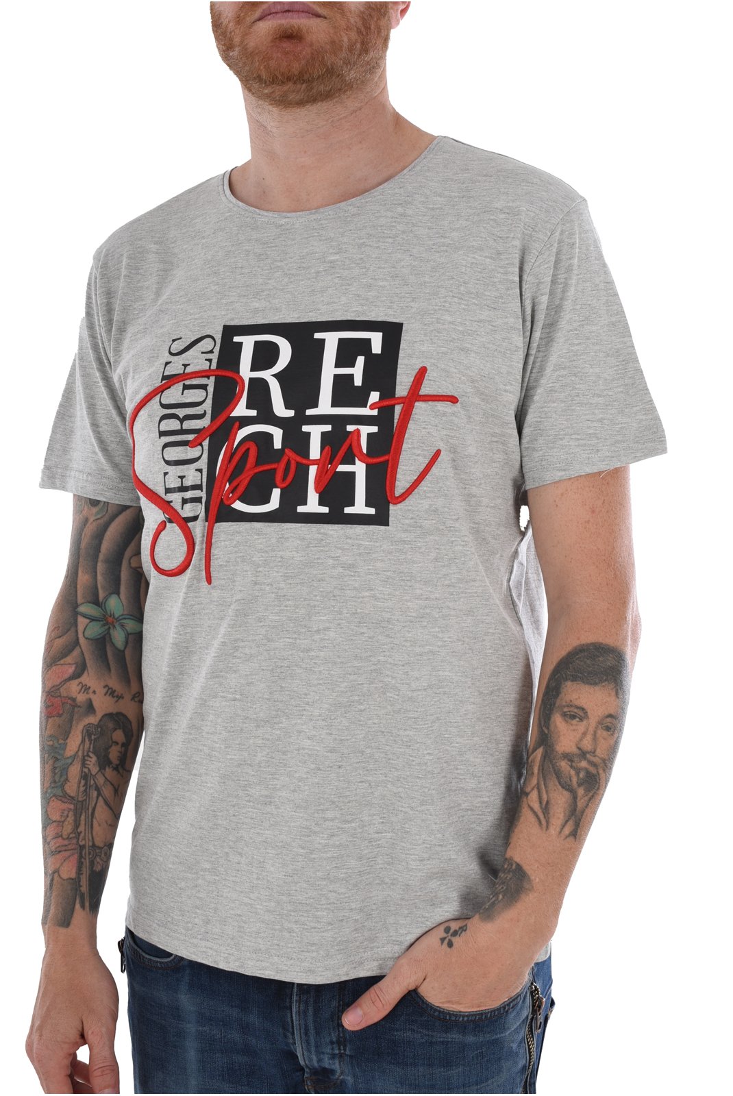 T-S manches courtes  Georges Rech GRT-2 GREY MEL