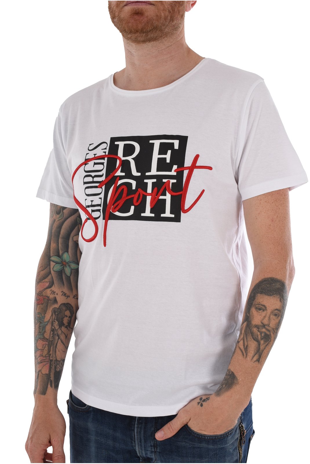 T-S manches courtes  Georges Rech GRT-2 WHITE