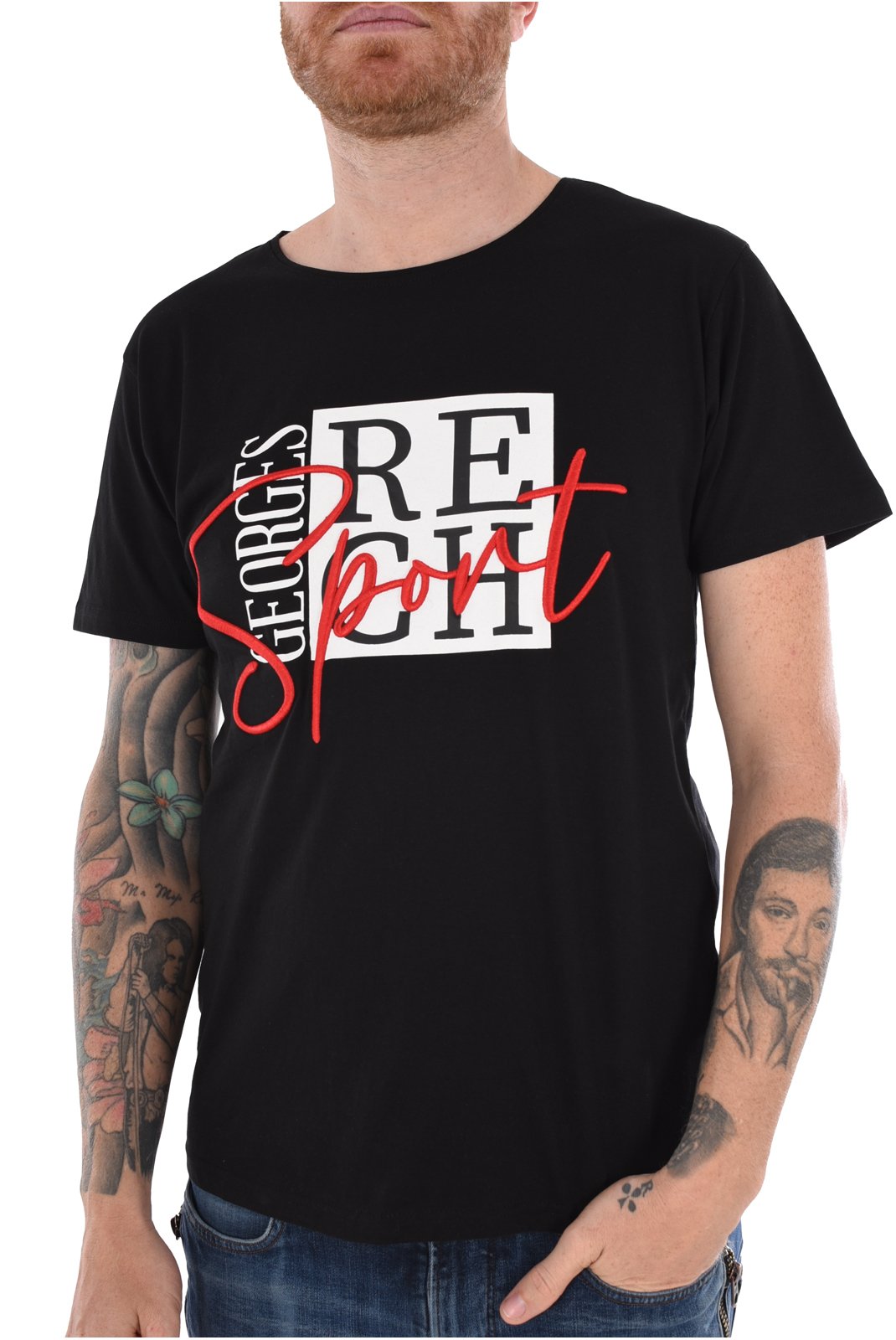 T-S manches courtes  Georges Rech GRT-2 BLACK