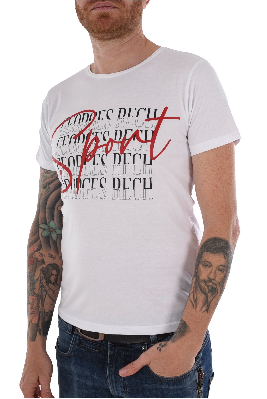 T-S manches courtes  Georges Rech GRT-1 WHITE