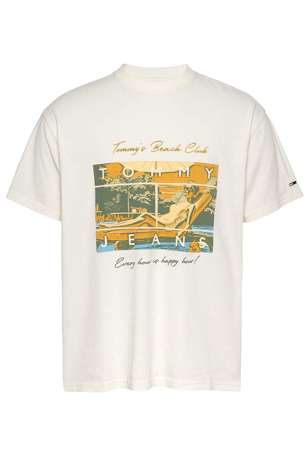T-S manches courtes  Tommy Jeans DM0DM21387 YBH Ancient White