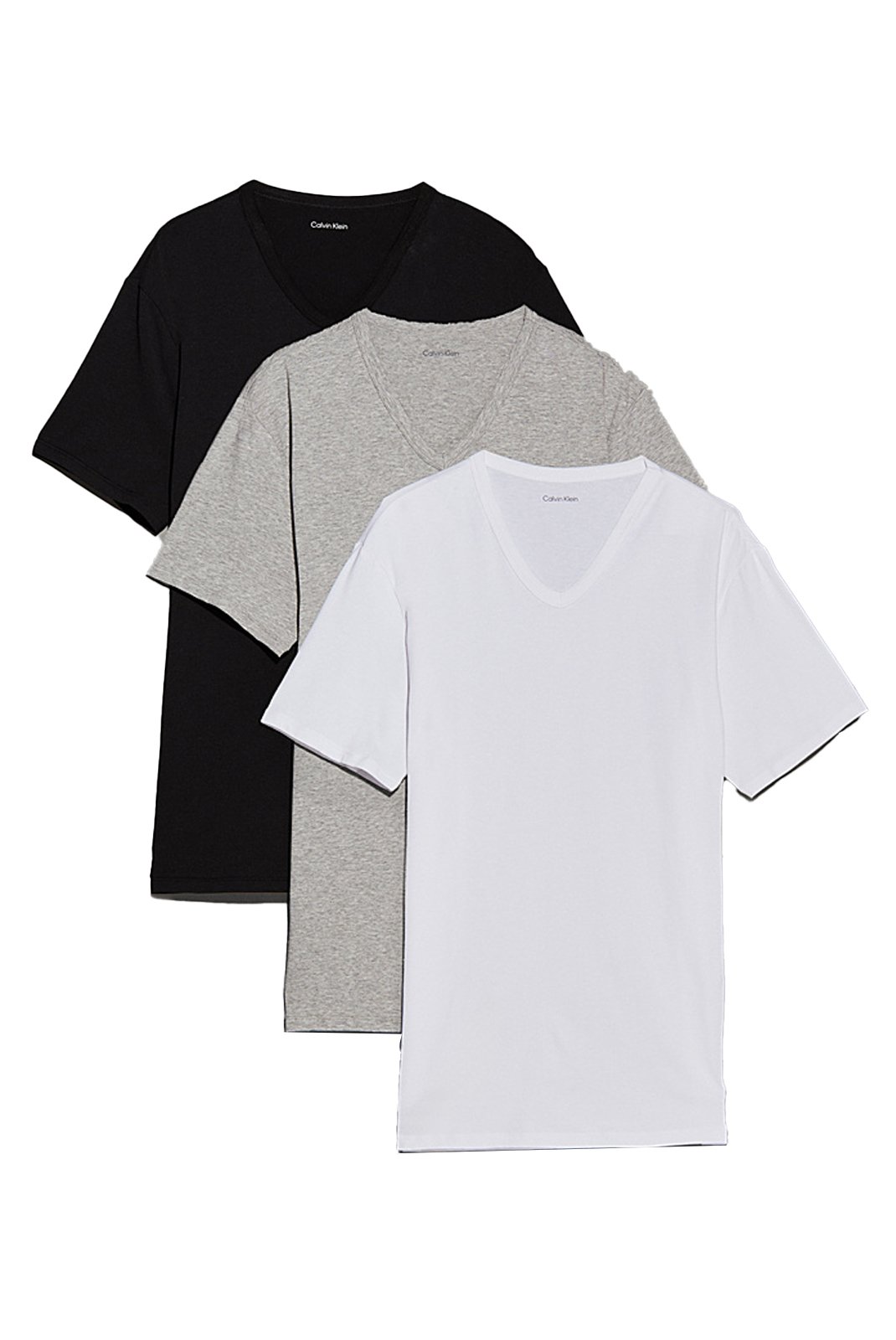T-S manches courtes  Calvin klein LV00NB4186 MP1 BLACK/GREY HEATHER/WHITE