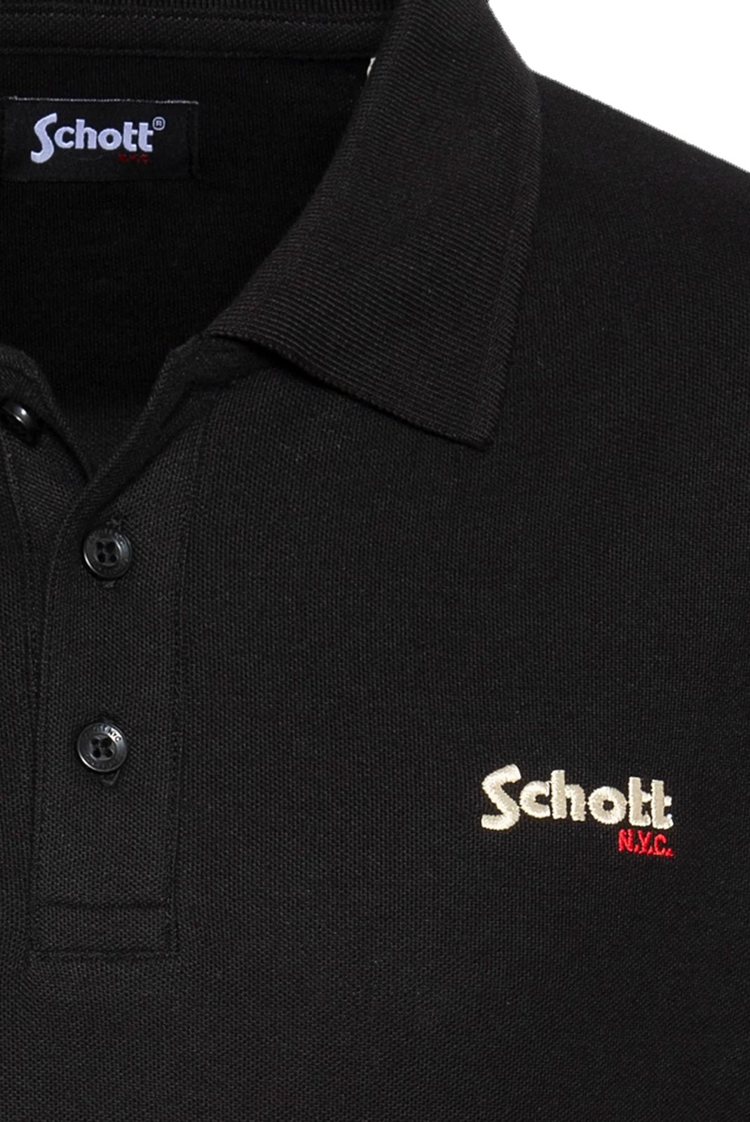 Polos manches courtes  Schott PS0022 BLACK