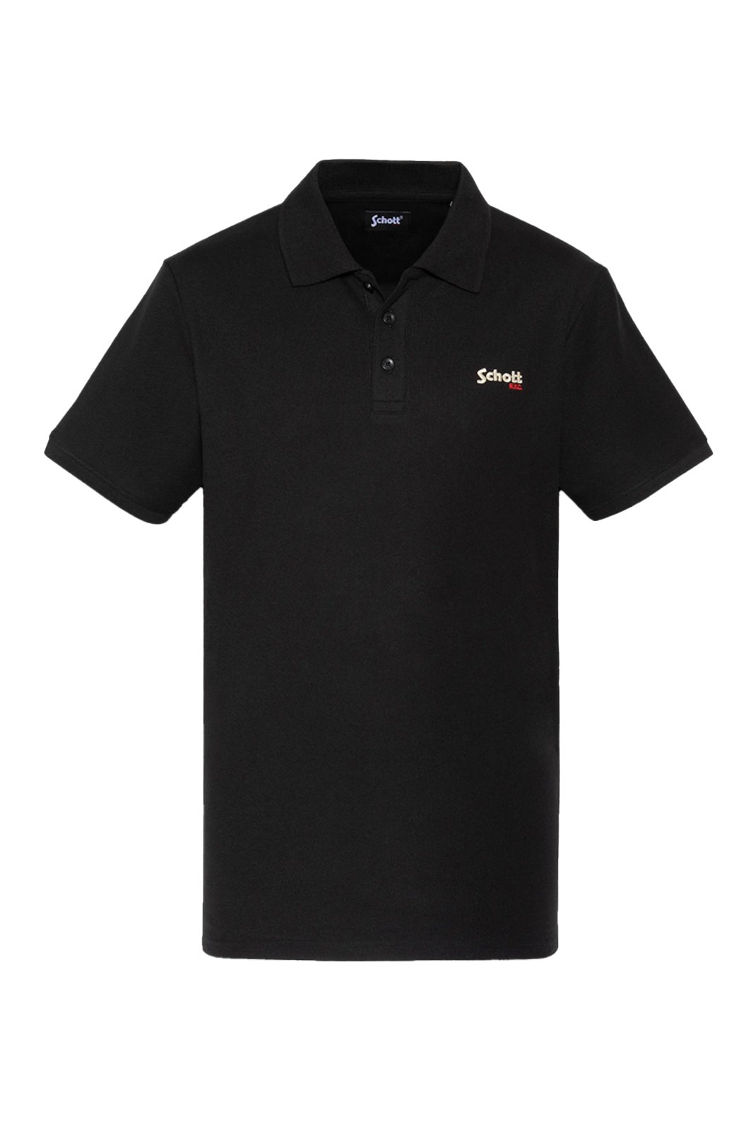 Polos manches courtes  Schott PS0022 BLACK