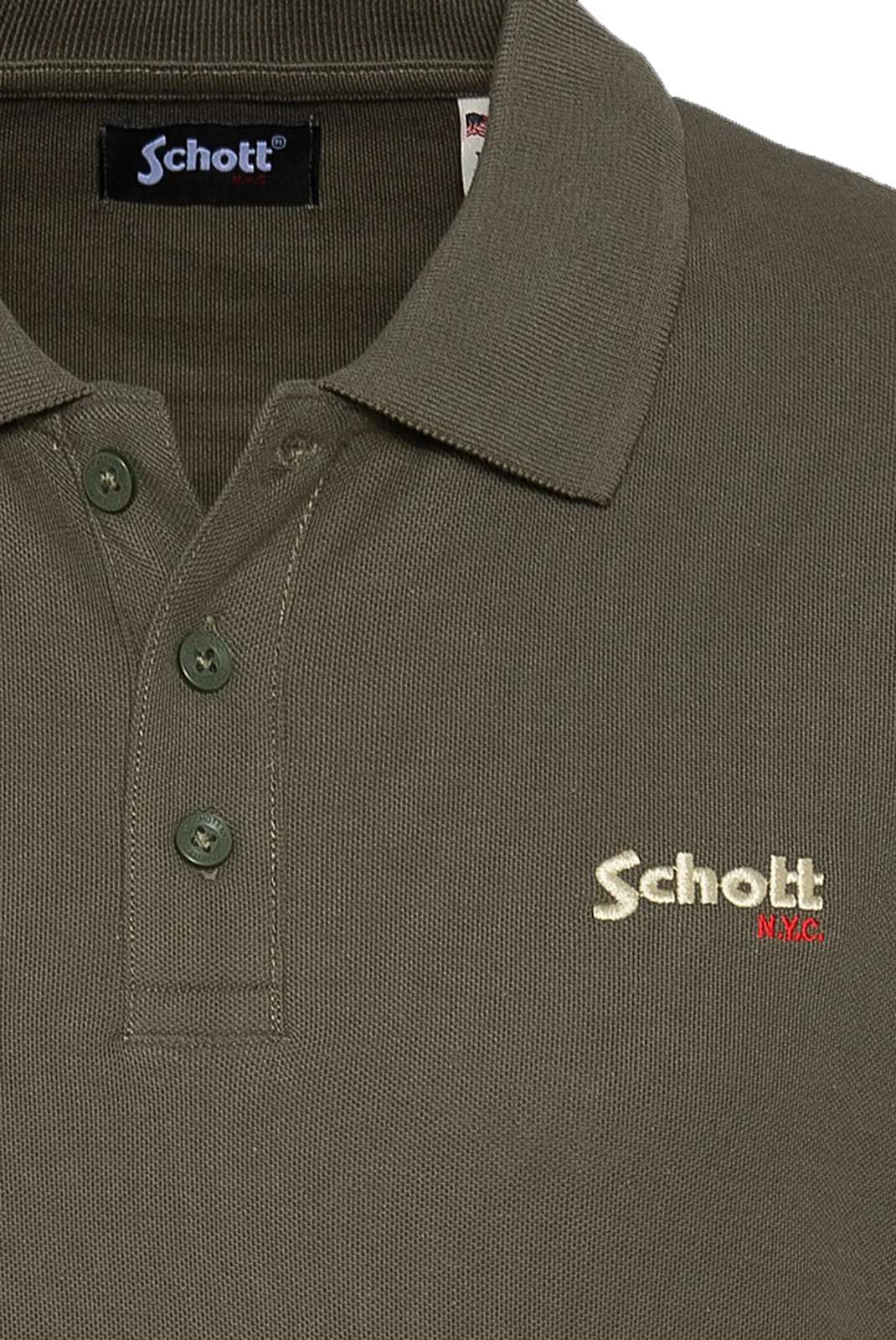 Polos manches courtes  Schott PS0022 KAKI