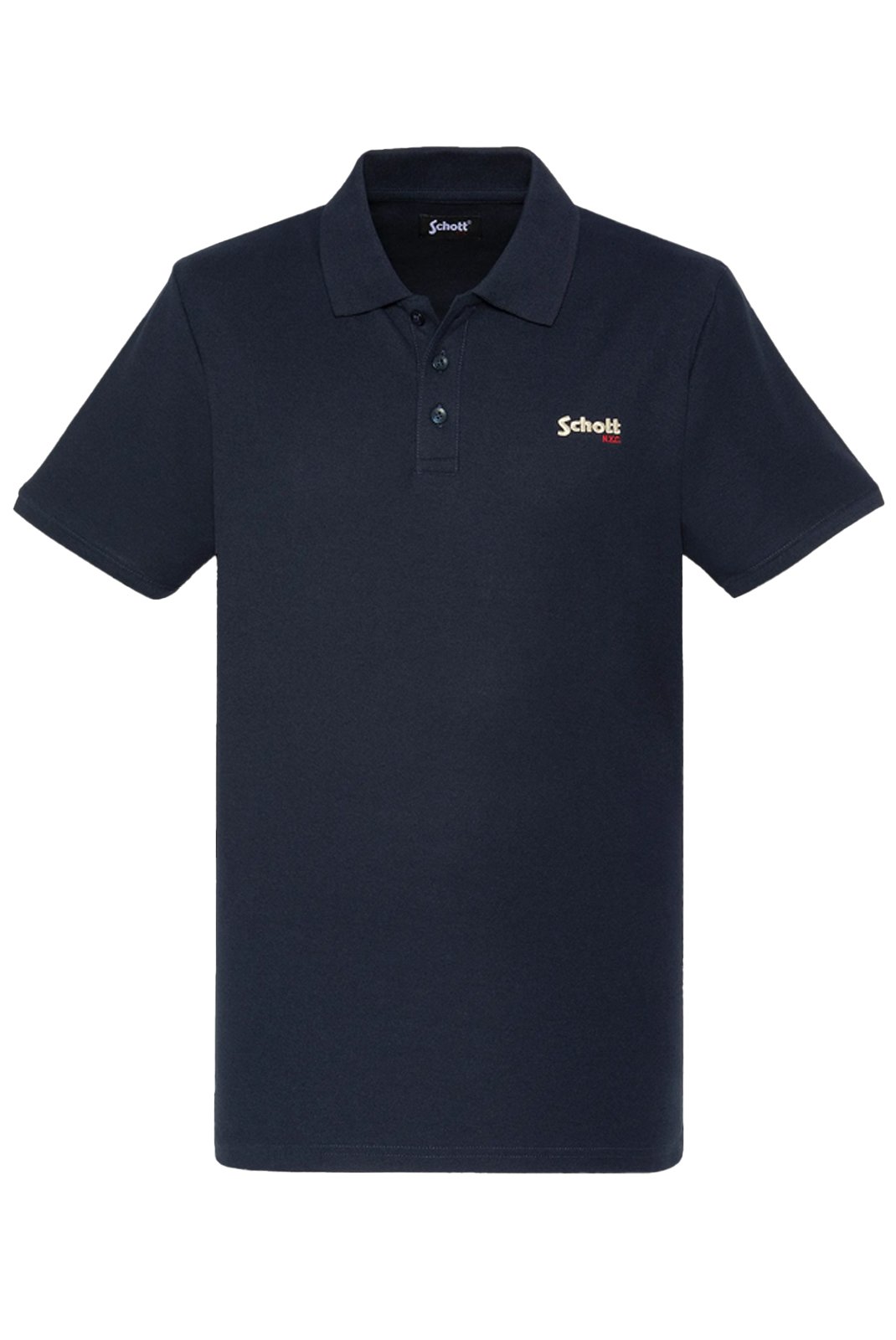 Polos manches courtes  Schott PS0022 NAVY