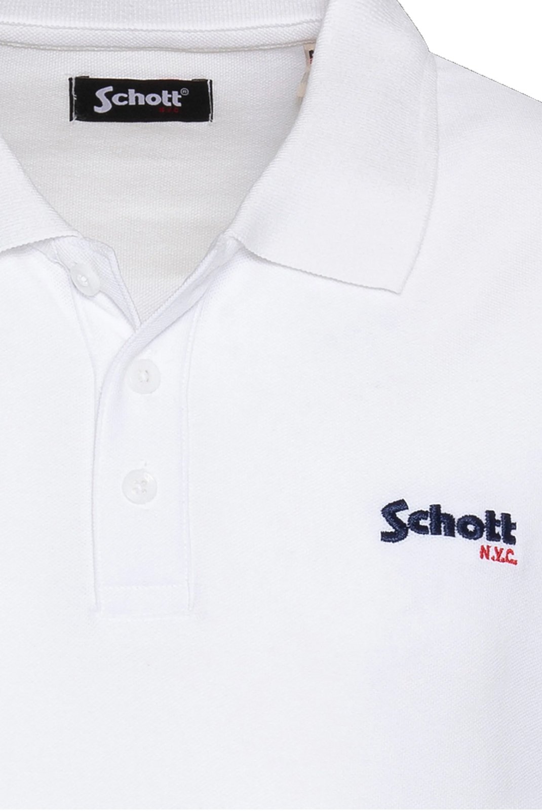 Polos manches courtes  Schott PS0022 WHITE