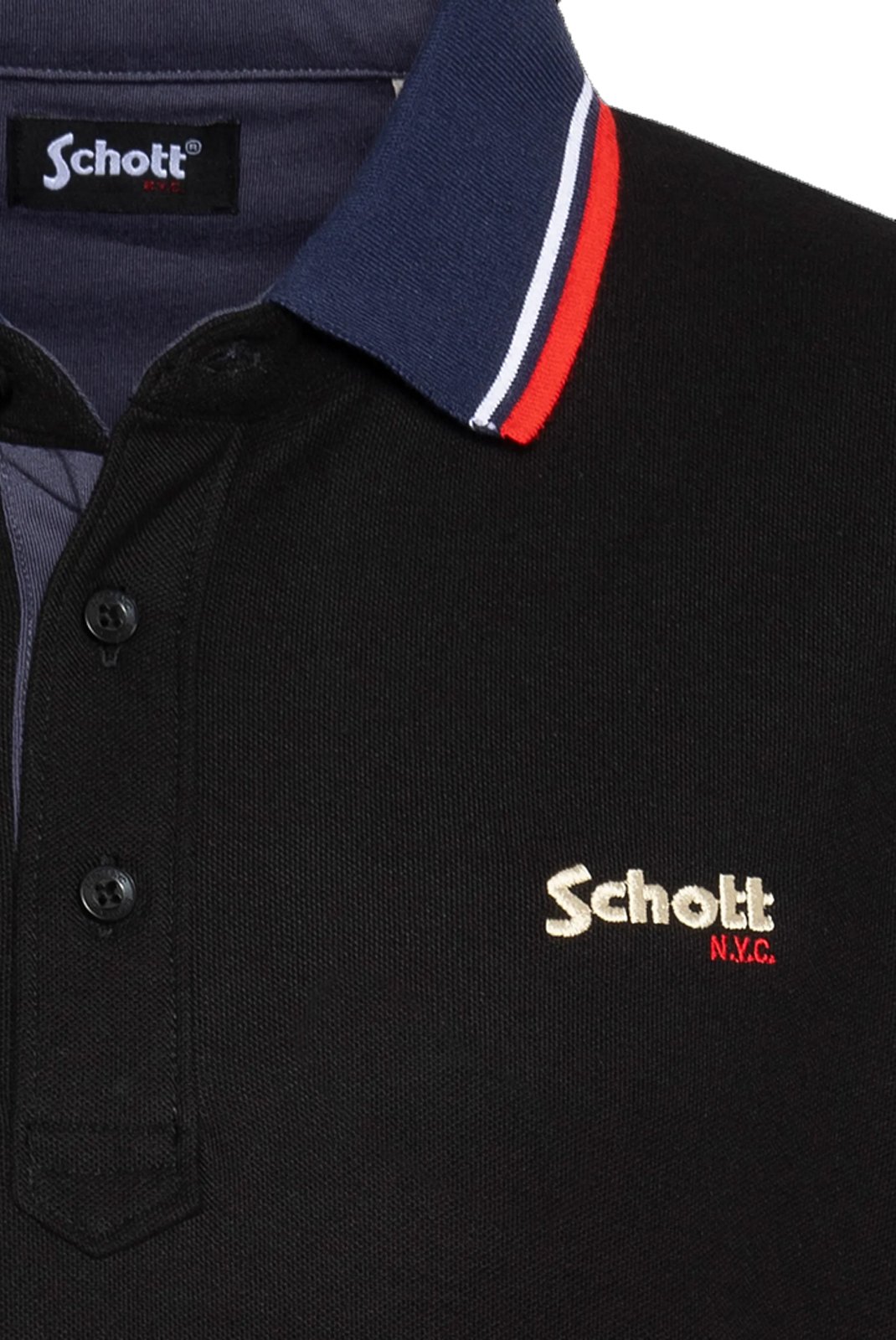 Polos manches courtes  Schott PSHARBOUR BLACK