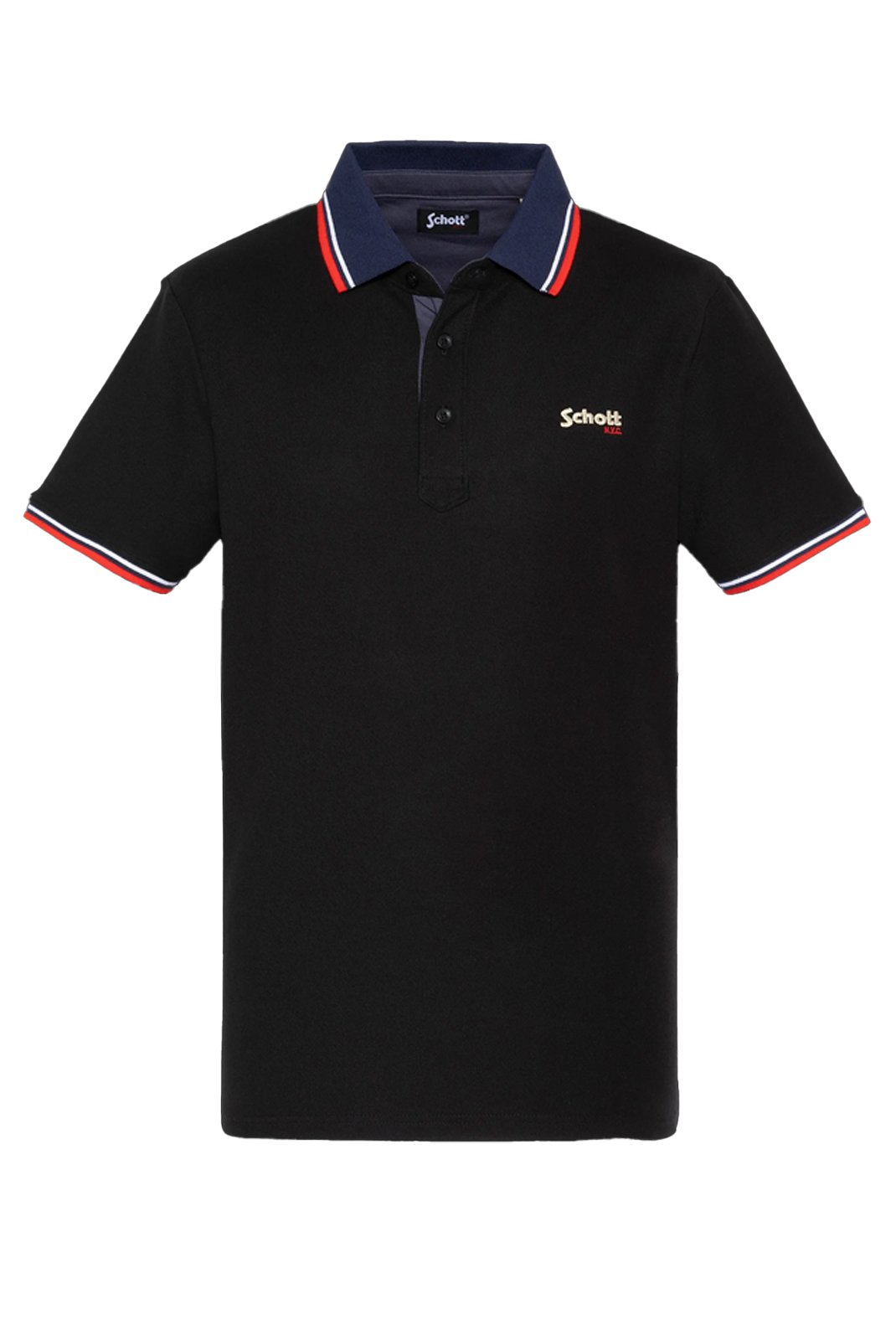 Polos manches courtes  Schott PSHARBOUR BLACK