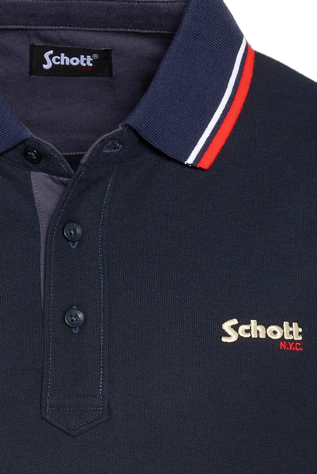 Polos manches courtes  Schott PSHARBOUR NAVY