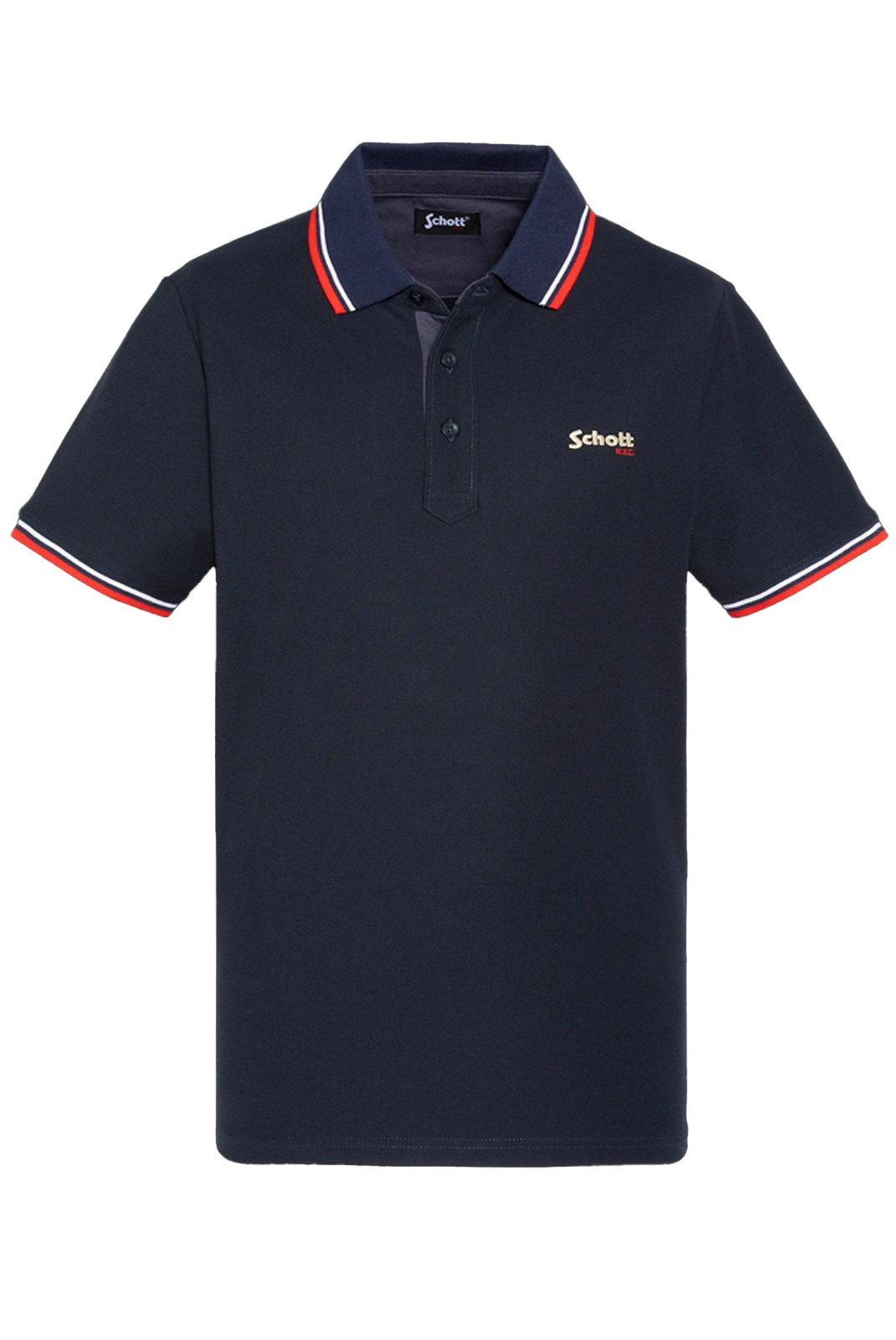 Polos manches courtes  Schott PSHARBOUR NAVY