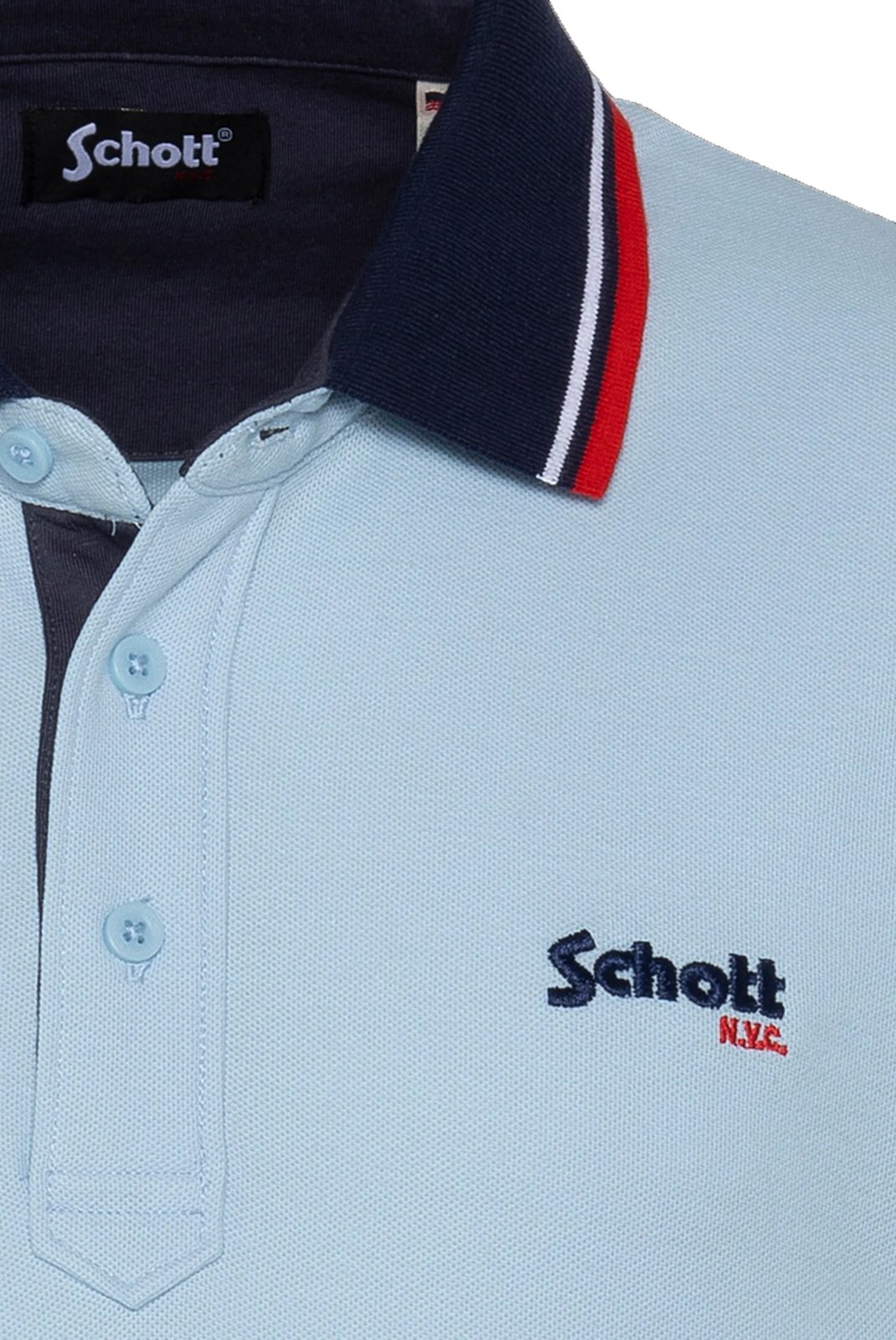 Polos manches courtes  Schott PSHARBOUR SKY
