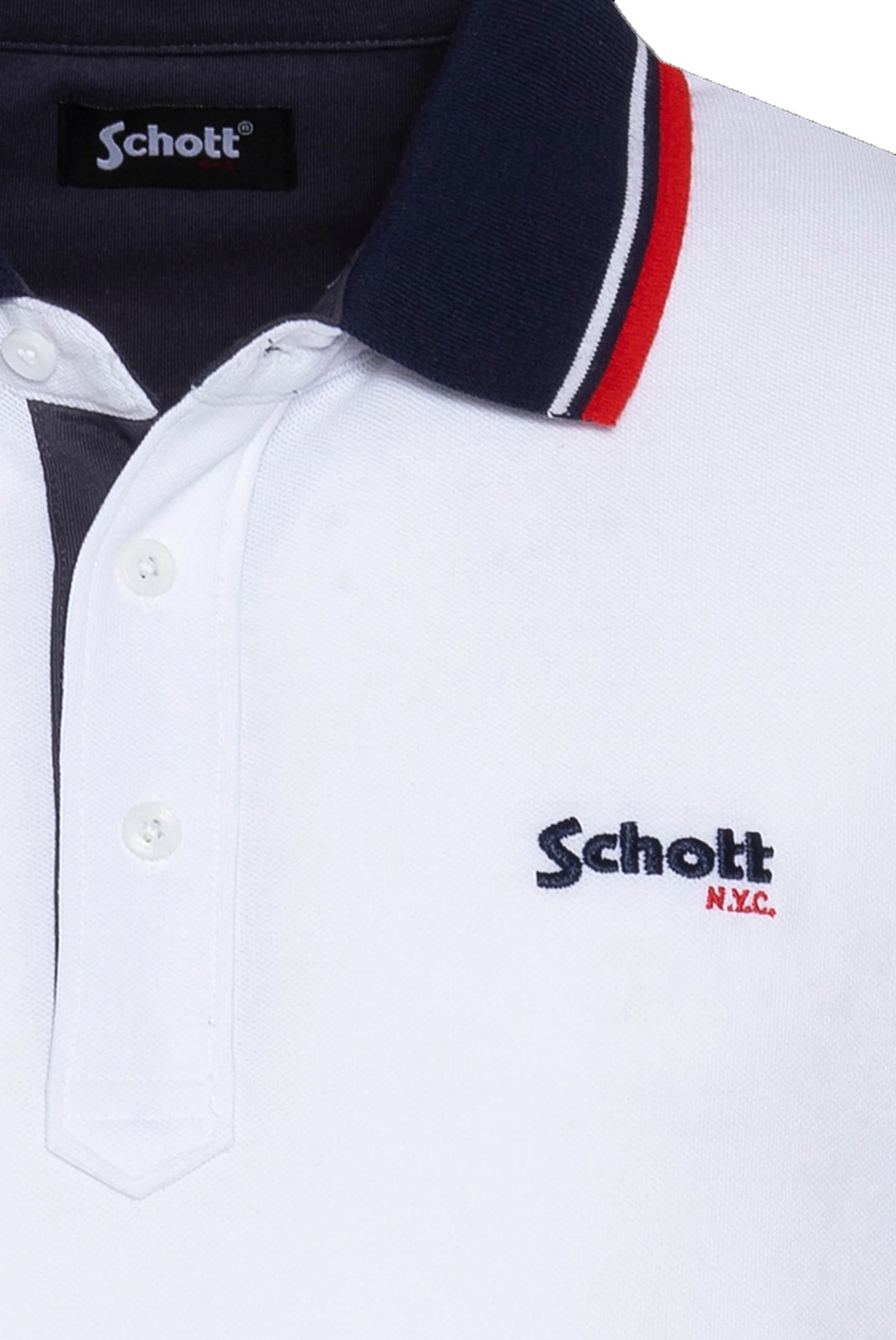Polos manches courtes  Schott PSHARBOUR WHITE