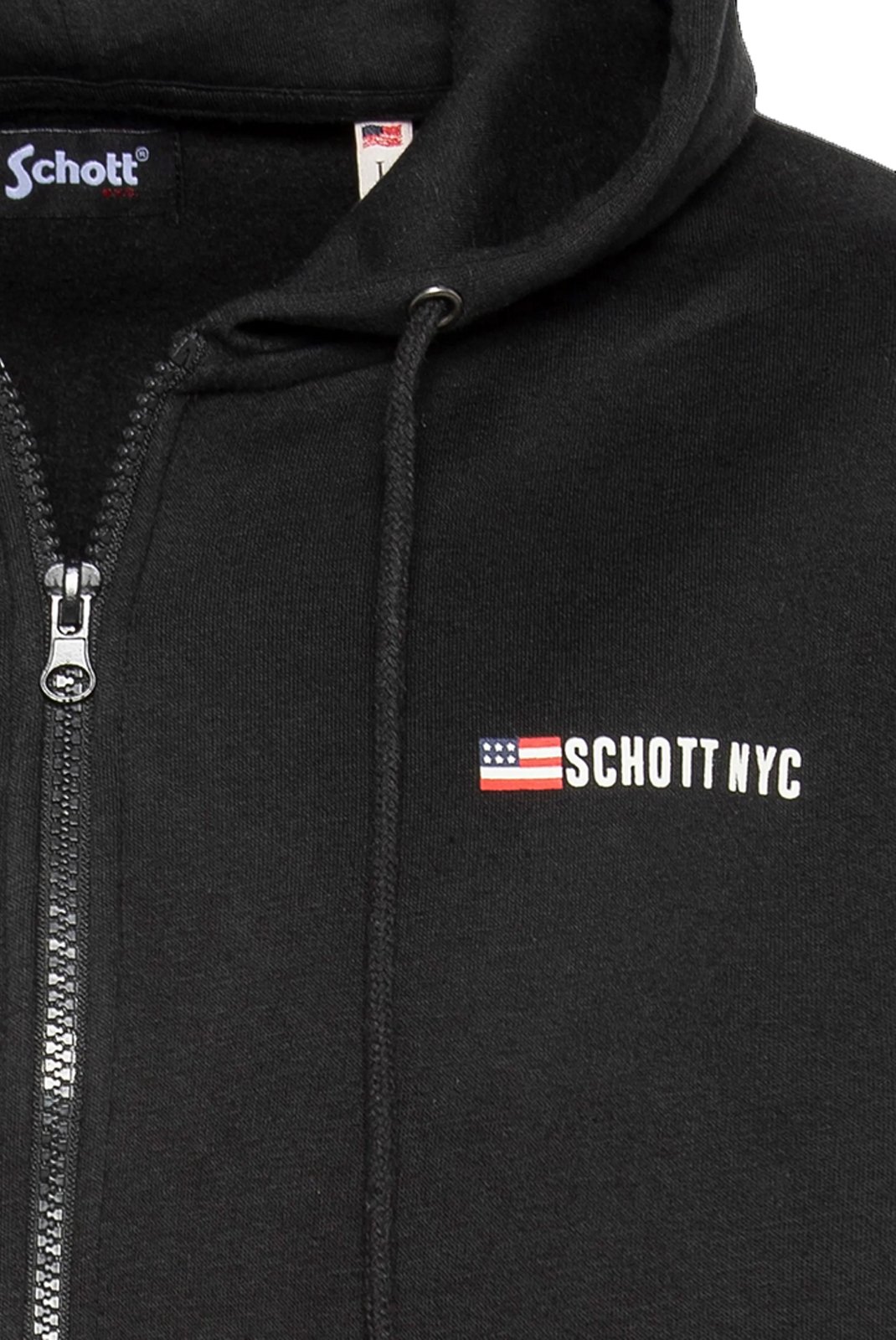 Sweats zippés  Schott SWHZFLAG BLACK