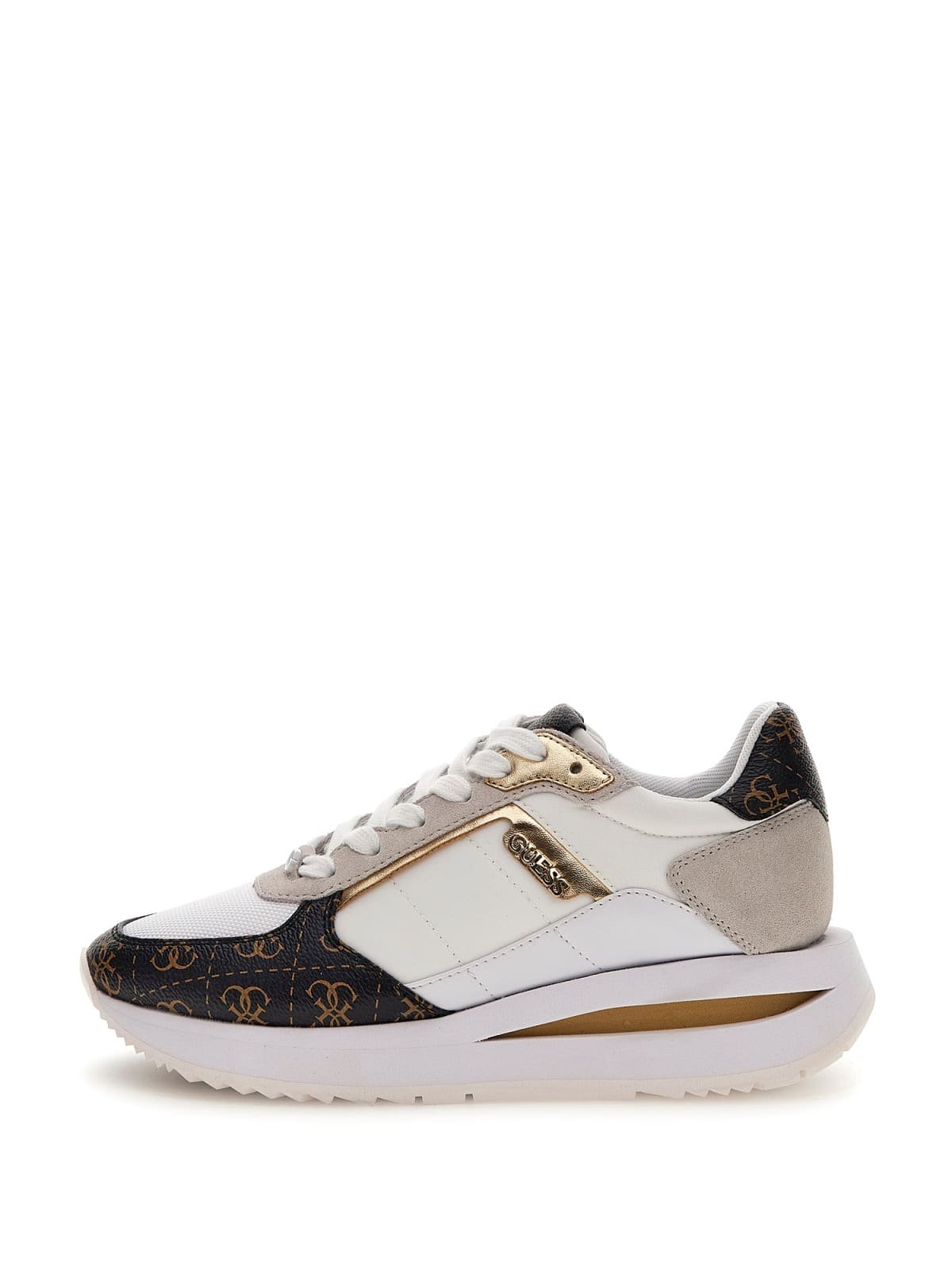 Baskets / Sneakers  Guess jeans FLPEG3 FAL12 WHITE BROWN