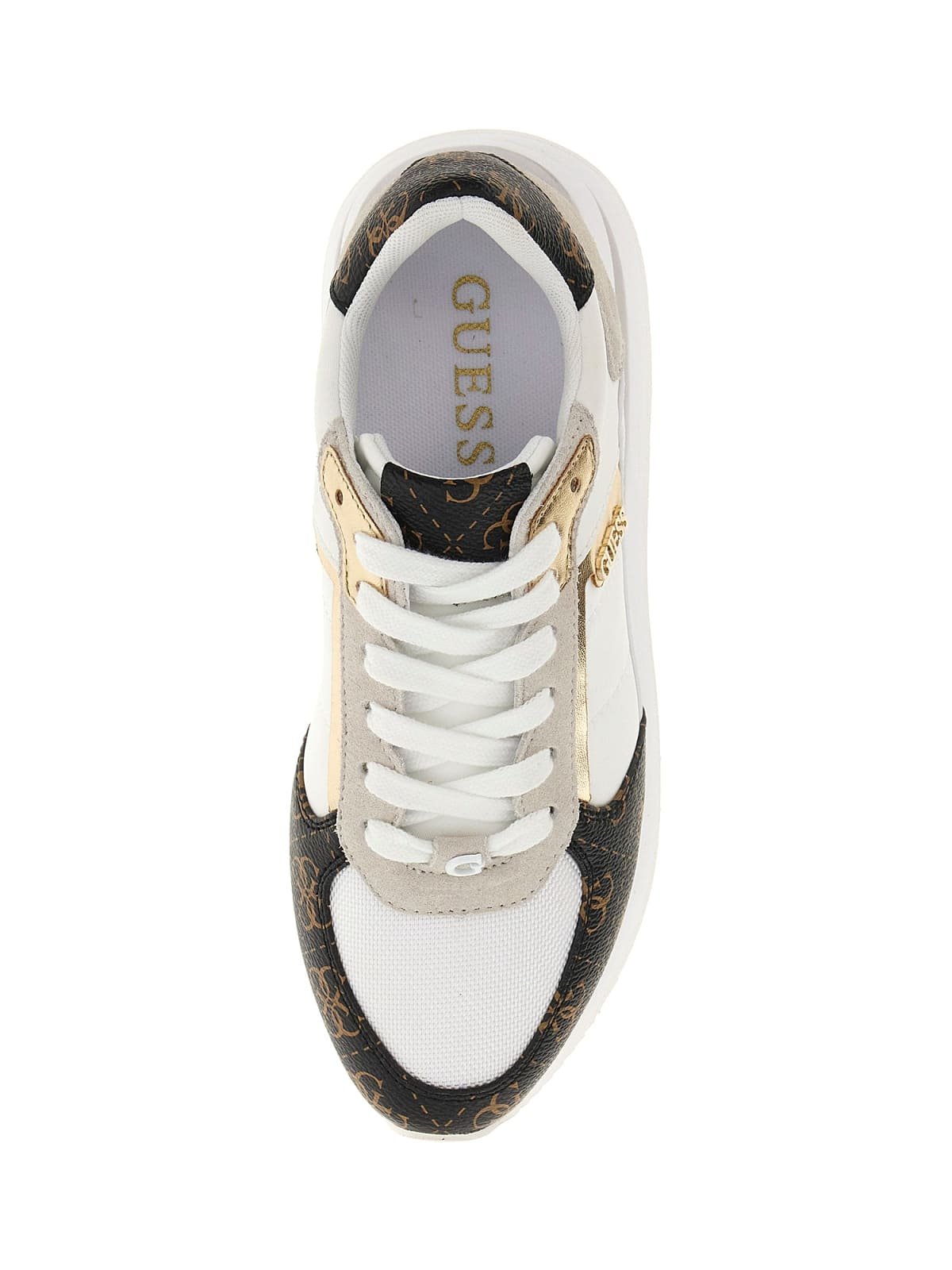 Baskets / Sneakers  Guess jeans FLPEG3 FAL12 WHITE BROWN
