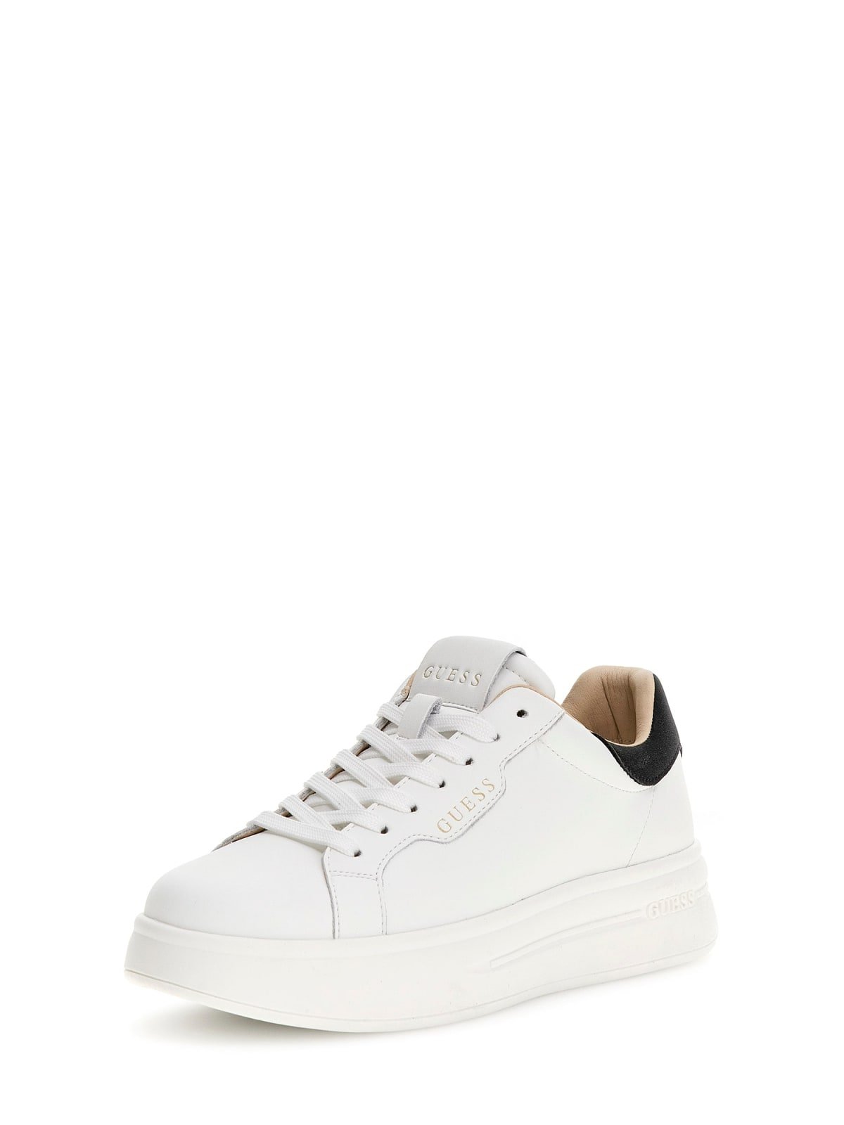 Baskets / Sneakers  Guess jeans FLPWIN LEA12 WHITE BLACK