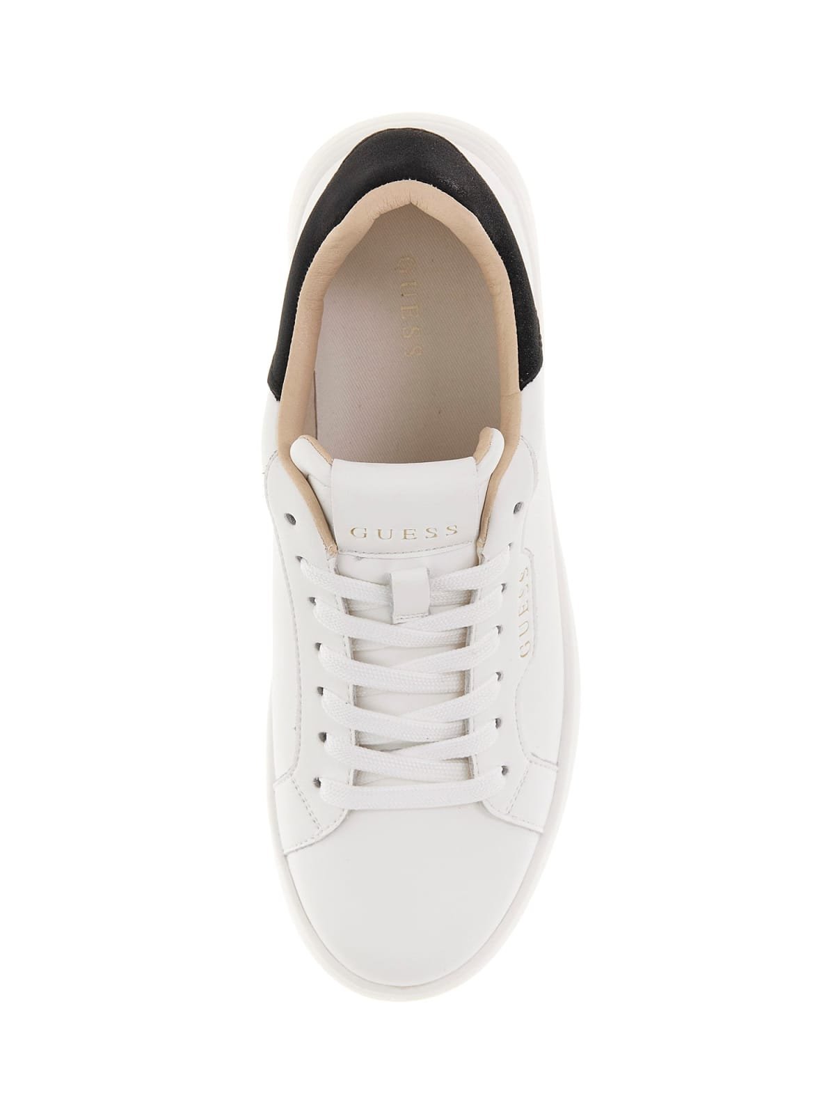 Baskets / Sneakers  Guess jeans FLPWIN LEA12 WHITE BLACK