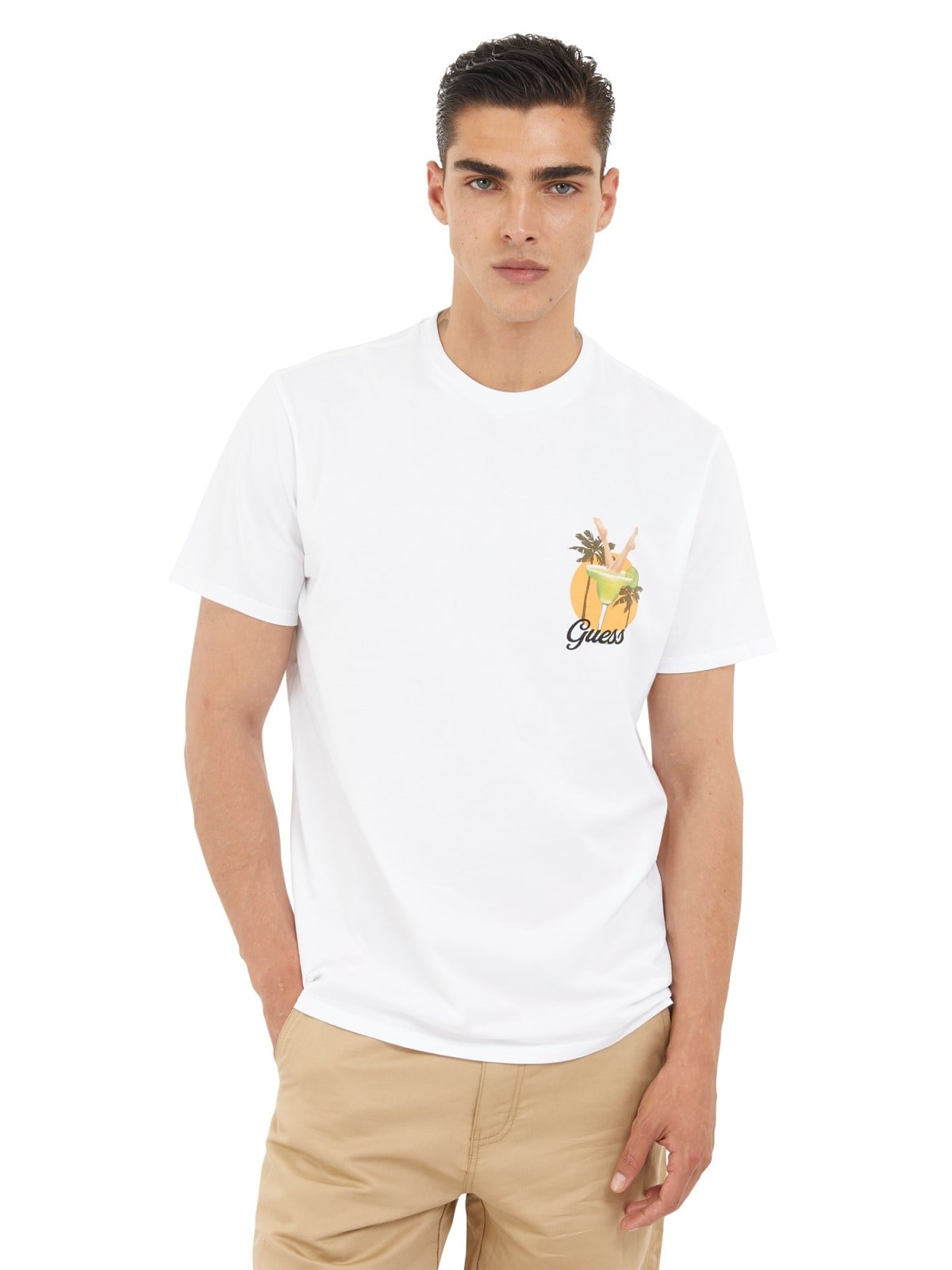 T-S manches courtes  Guess jeans M5GI58 KBW41 G011 Pure White
