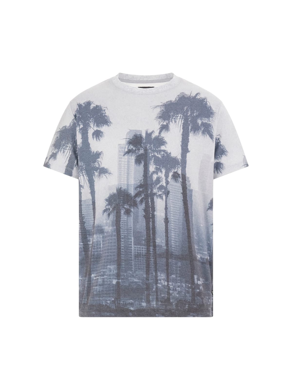 T-S manches courtes  Guess jeans M5RI04 KCLY0 P9ZS PALM GREY PRINT