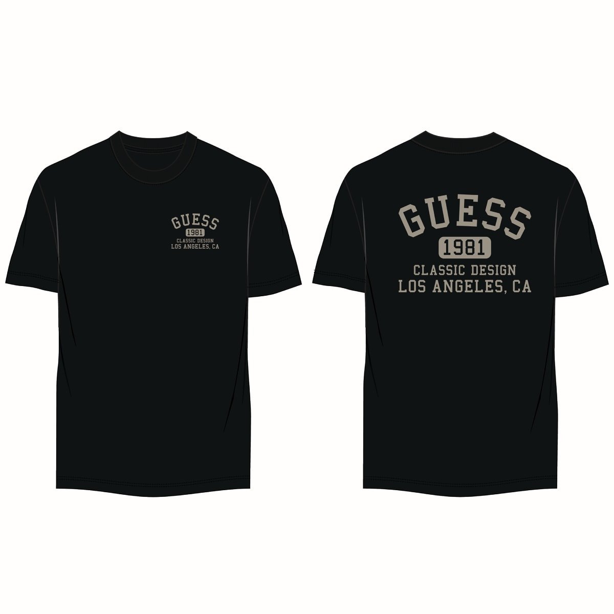 T-S manches courtes  Guess jeans M5RI86 K9RM1 JTMU JET BLACK MULTI