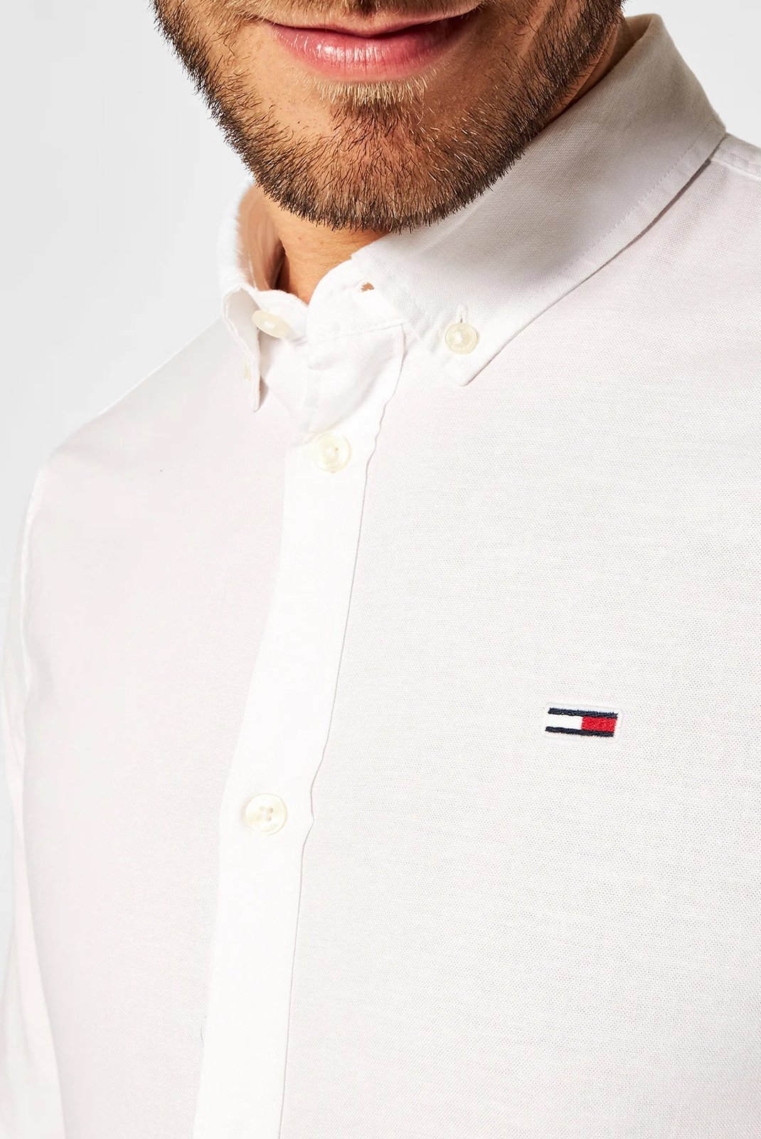 Chemises manches longues  Tommy Jeans DMODM09594 101 blanc
