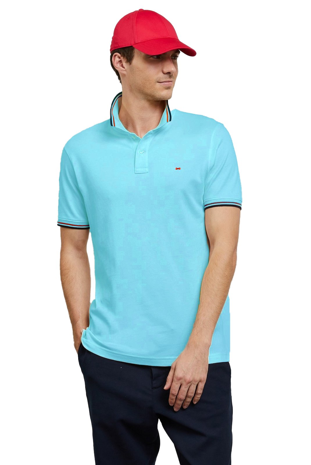 Polos manches courtes  Eden park E23MAIPC0012 BLEU