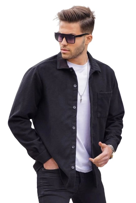 Chemises manches longues  MADMEXT MM86_BLACK Black 