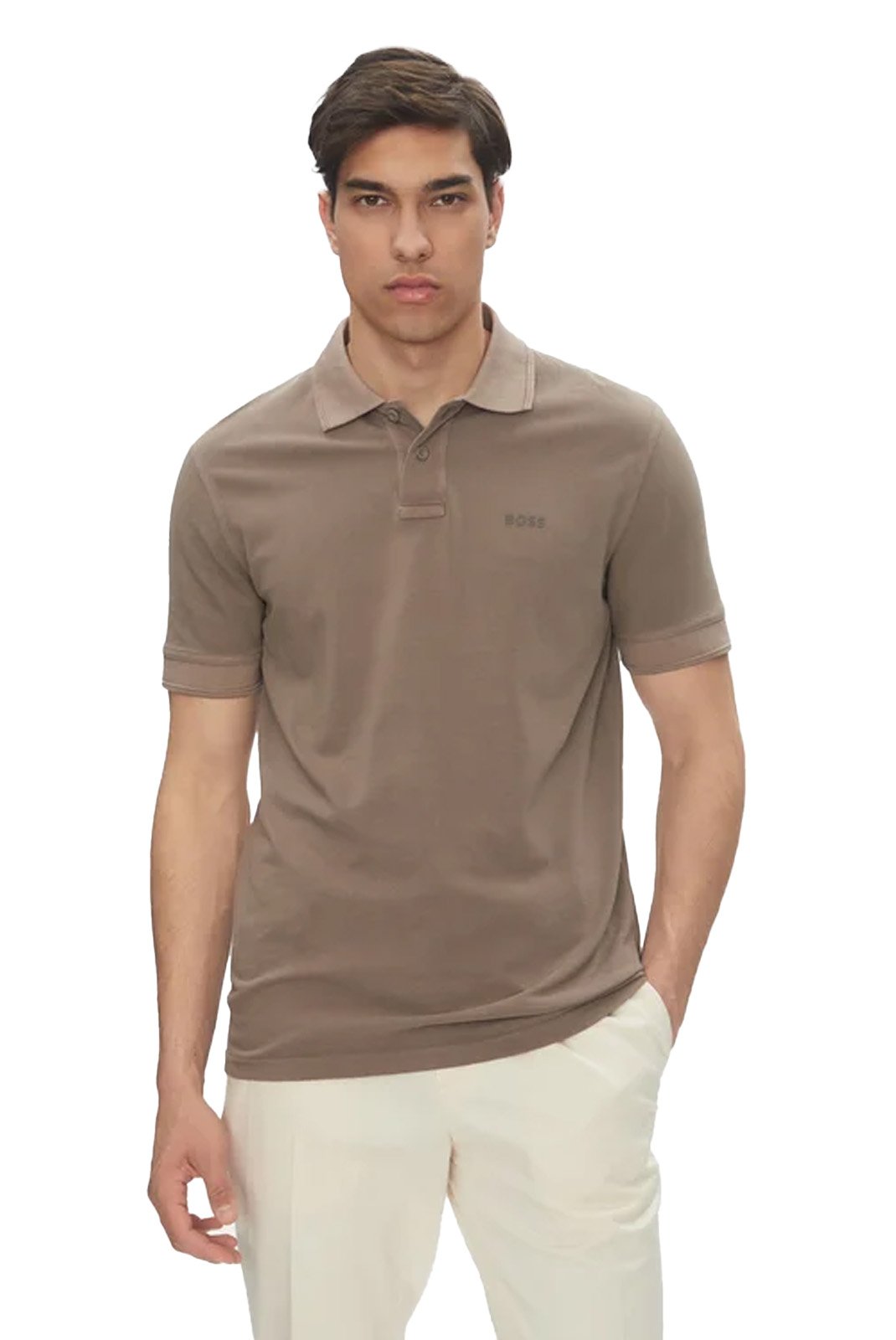 Polos manches courtes  Hugo boss 50507813 294 Open Beige