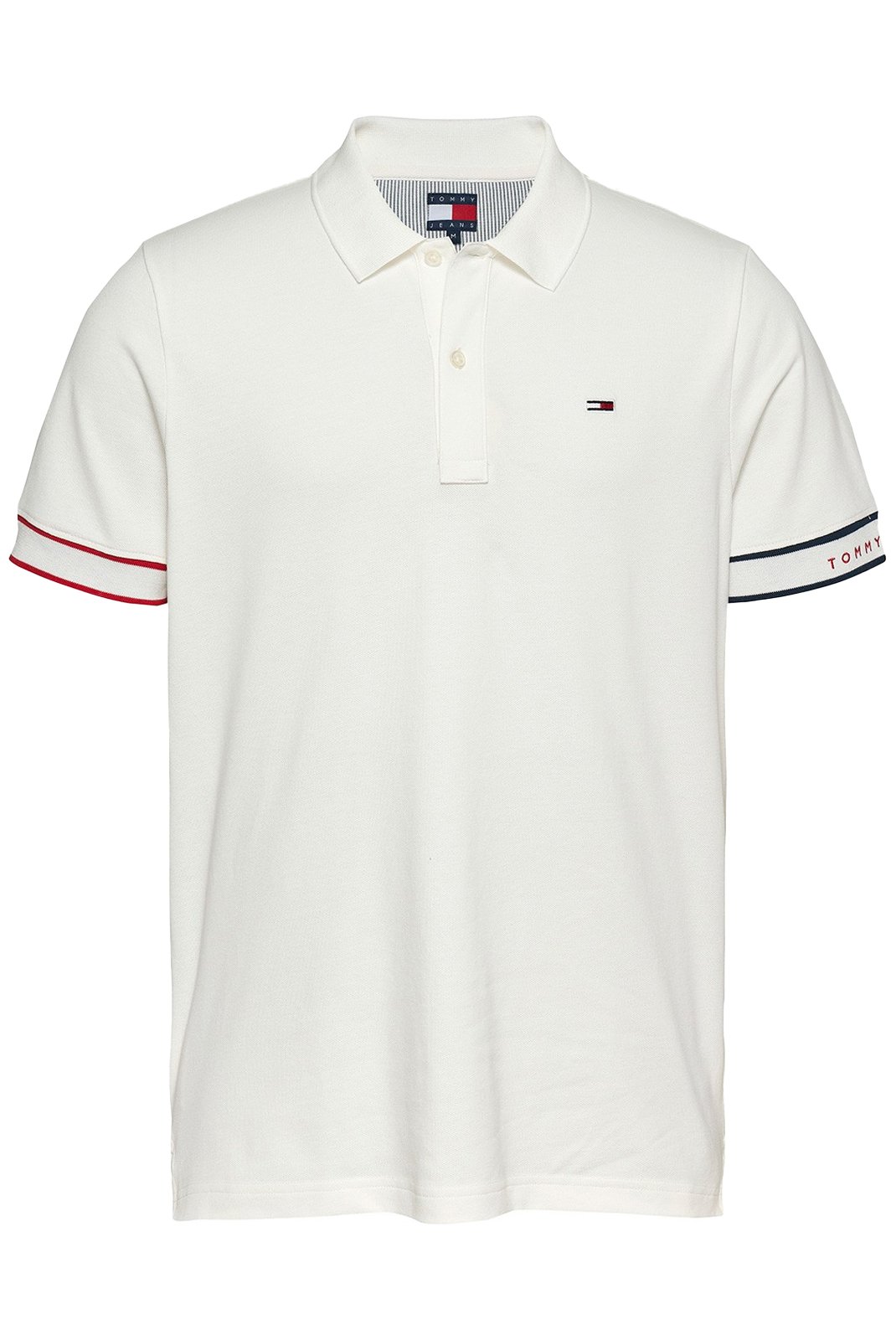 Polos manches courtes  Tommy Jeans DM0DM21306 YBL Ecru