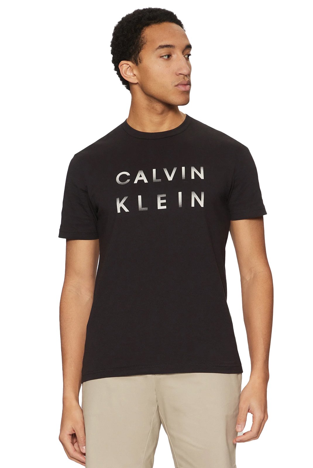 T-S manches courtes  Calvin klein K10K114156 BEH Ck Black