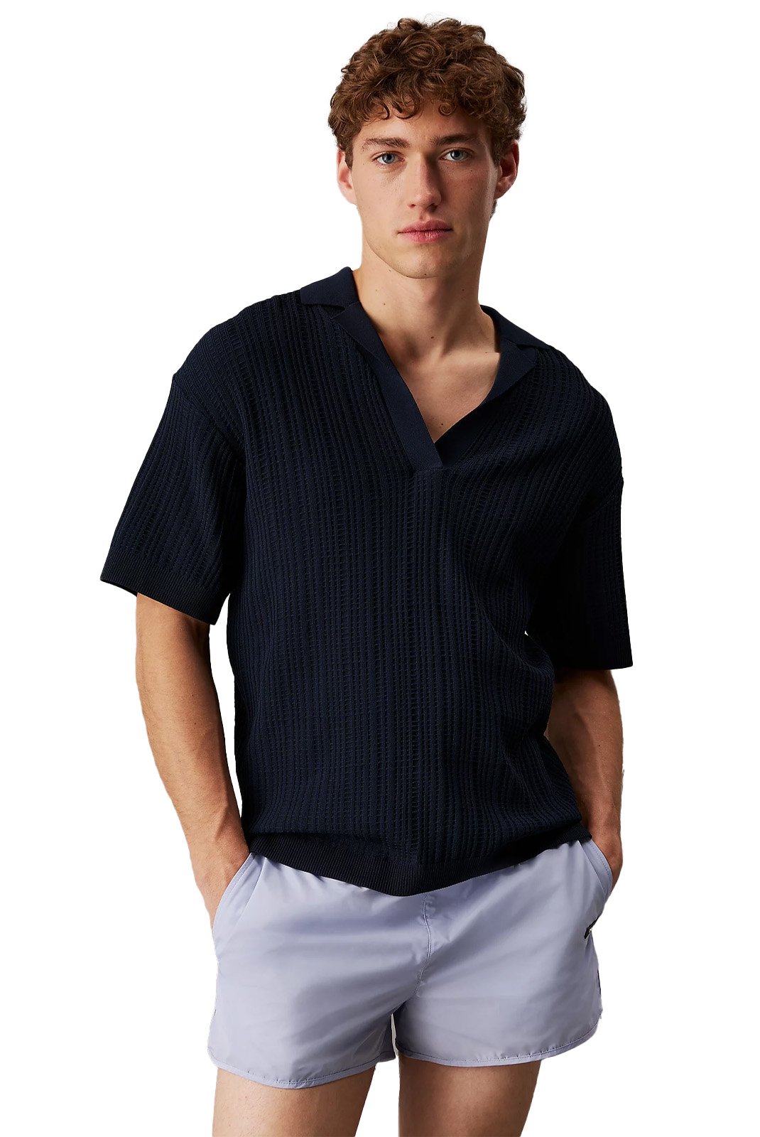 Polos manches courtes  Calvin klein KM0KM01141 CEF Dark Sapphire