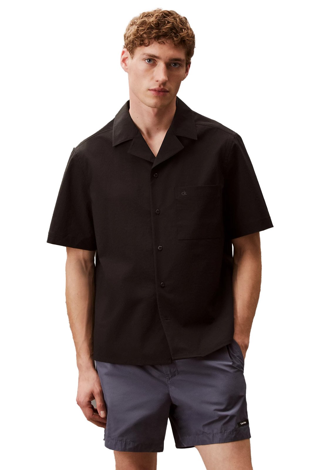 Chemises manches courtes  Calvin klein KM0KM01151 BEH Pvh Black
