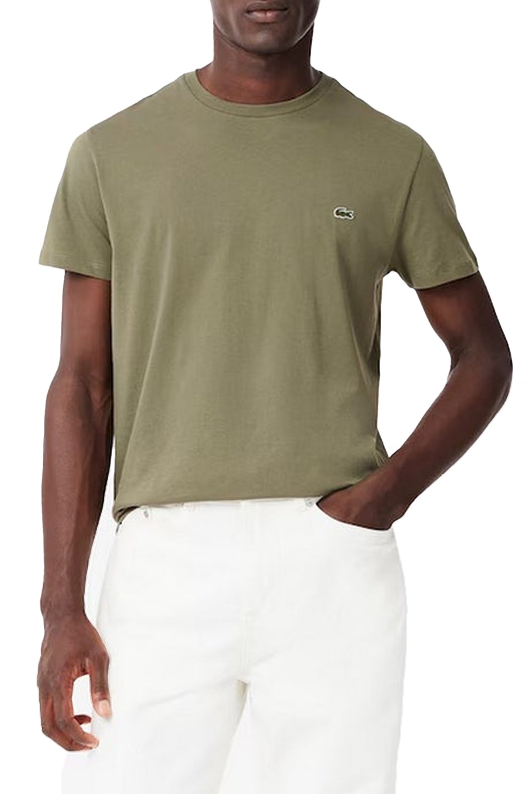 T-S manches courtes  Lacoste TH6709 BMY VERT KAKI