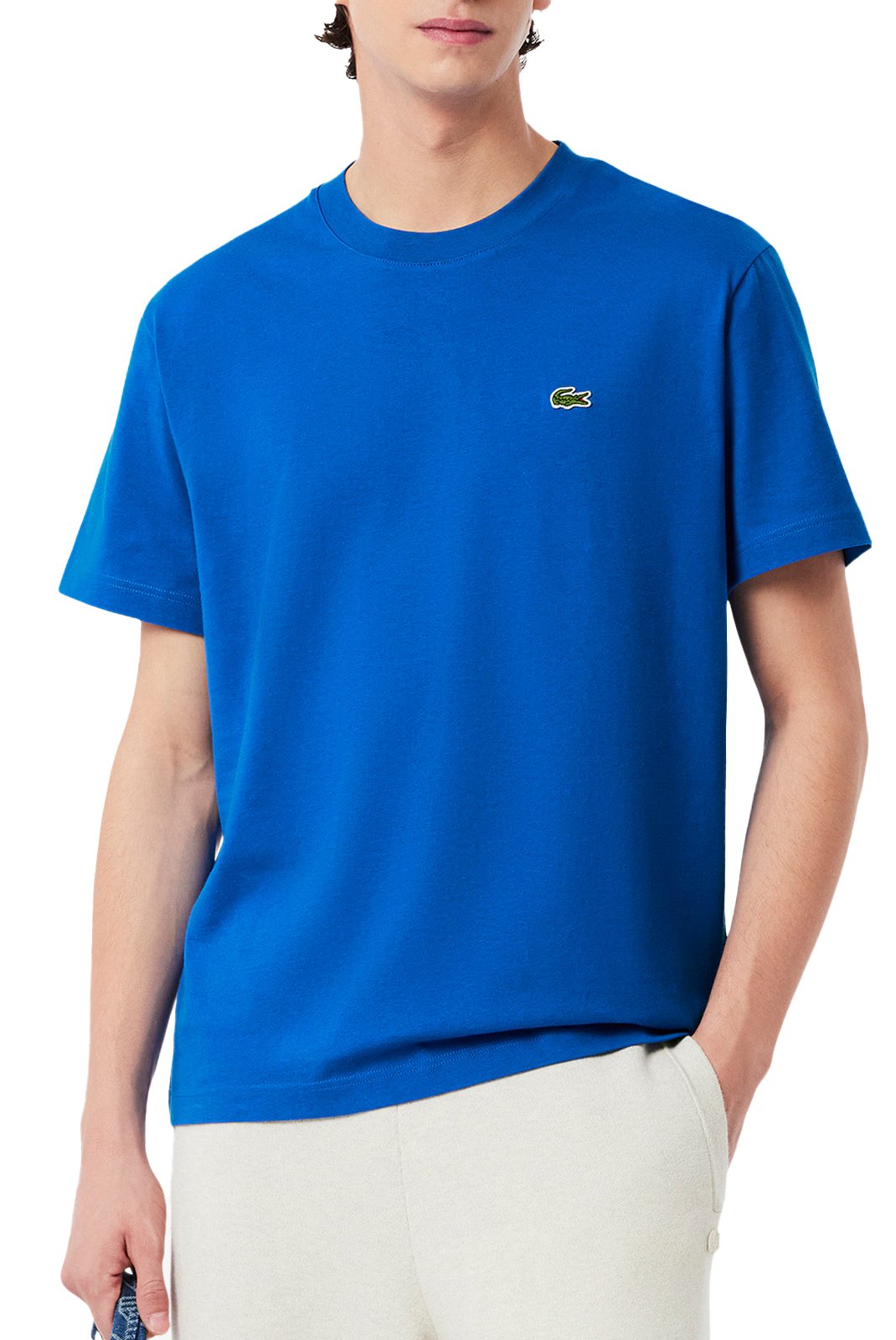 T-S manches courtes  Lacoste TH7318 3D3 BLUE DENIM